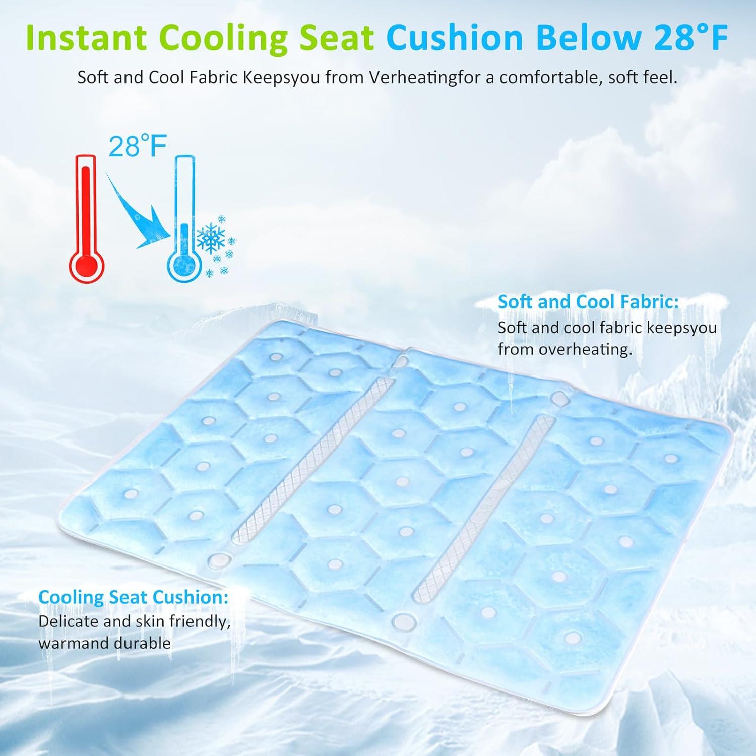 Cojín de Asiento Refrigerante Laokiiy 28°C - Plegable y Portátil