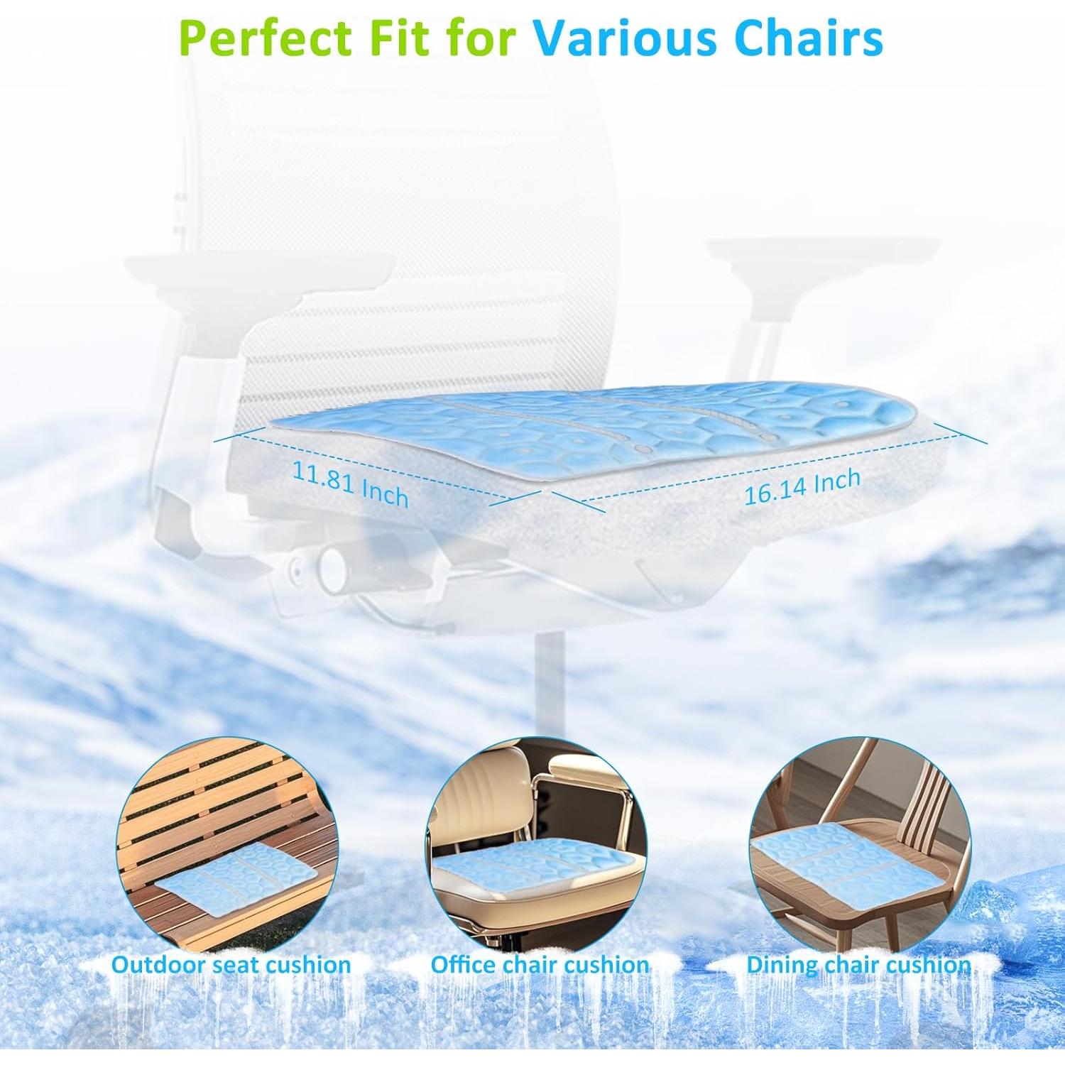 Cojín de Asiento Refrigerante Laokiiy 28°C - Plegable y Portátil