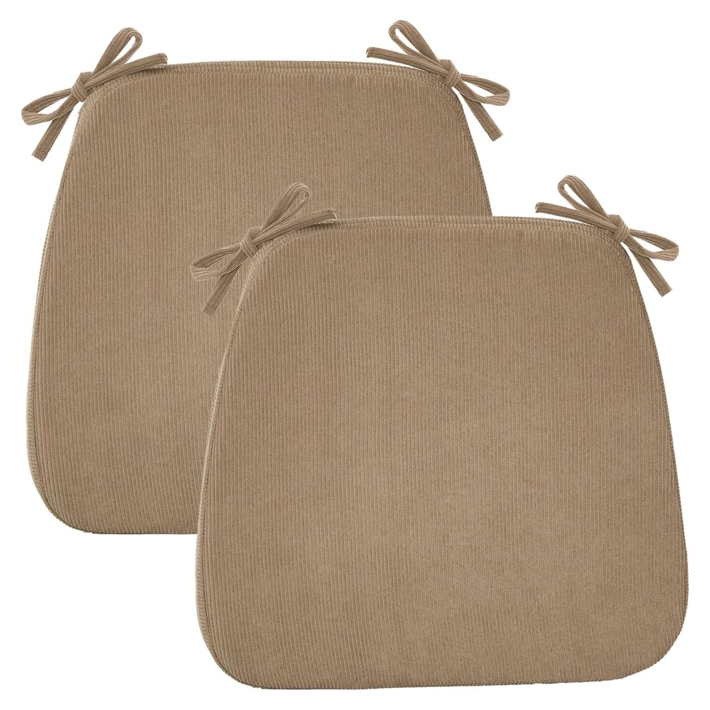 Cojines para Sillas Nobildonna 43x41 cm Gris Cálido, Juego de 2