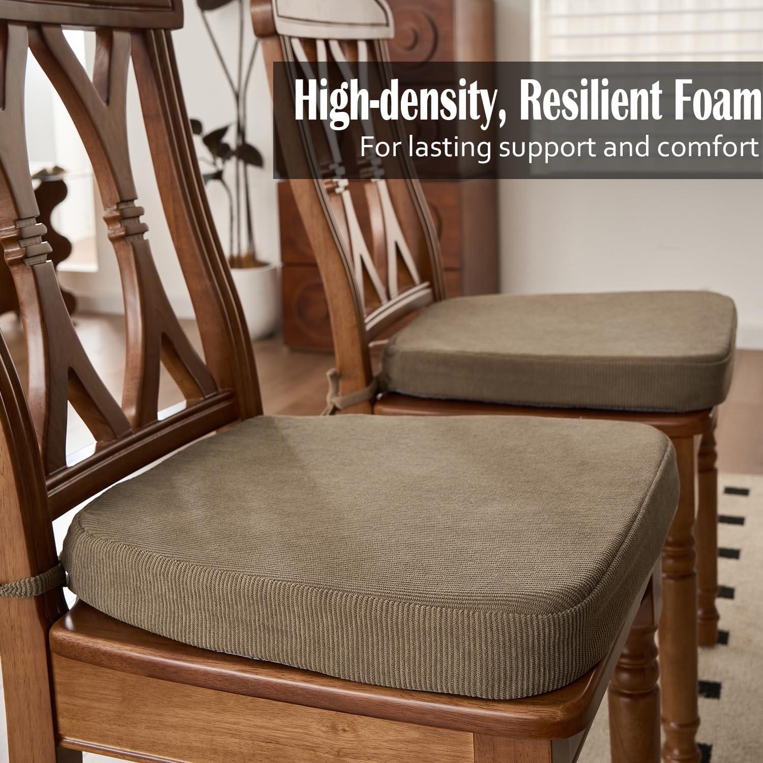 Cojines para Sillas Nobildonna 43x41 cm Gris Cálido, Juego de 2