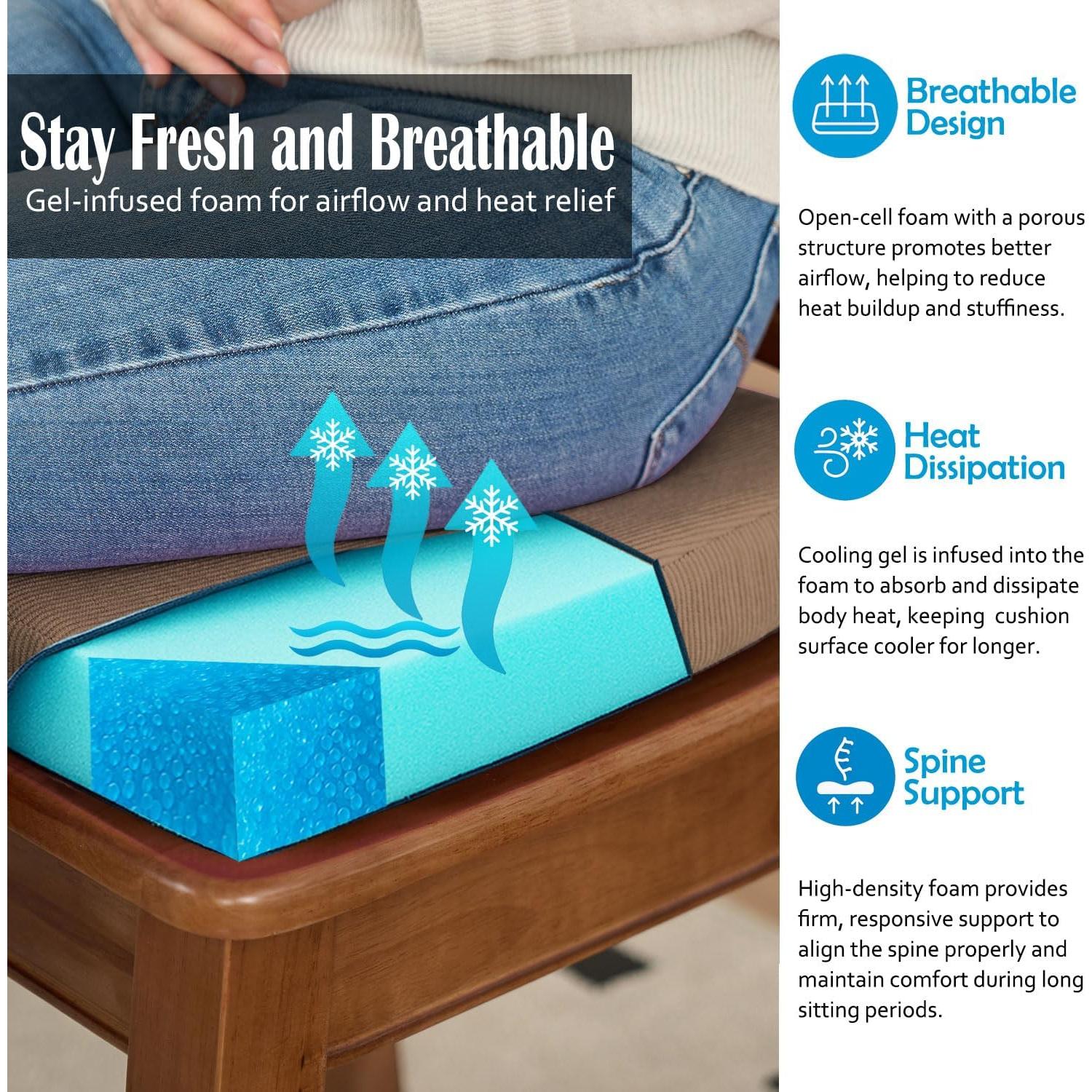 Cojines para Sillas Nobildonna 43x41 cm Gris Cálido, Juego de 2