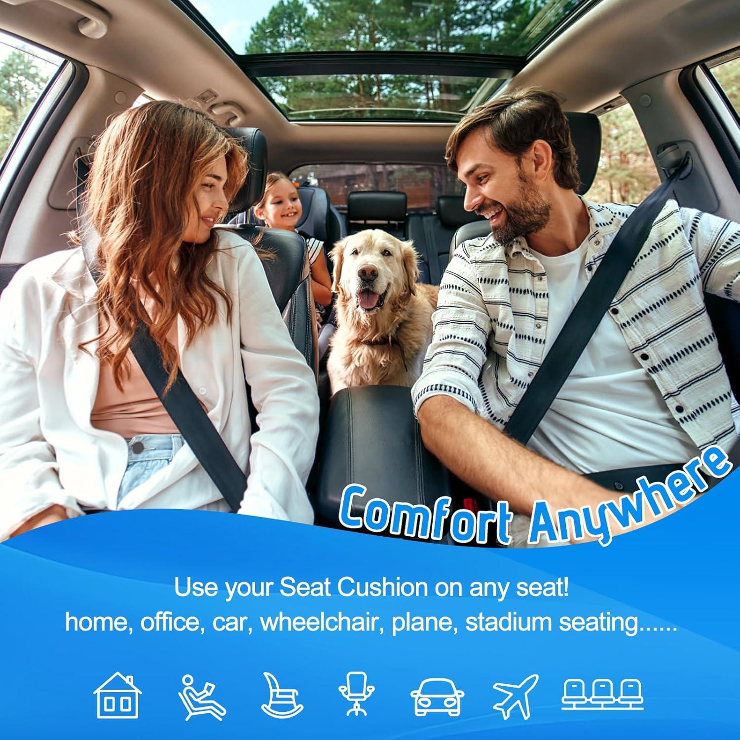 Almohadilla de Asiento Sanwom Espuma Viscoelástica Antideslizante