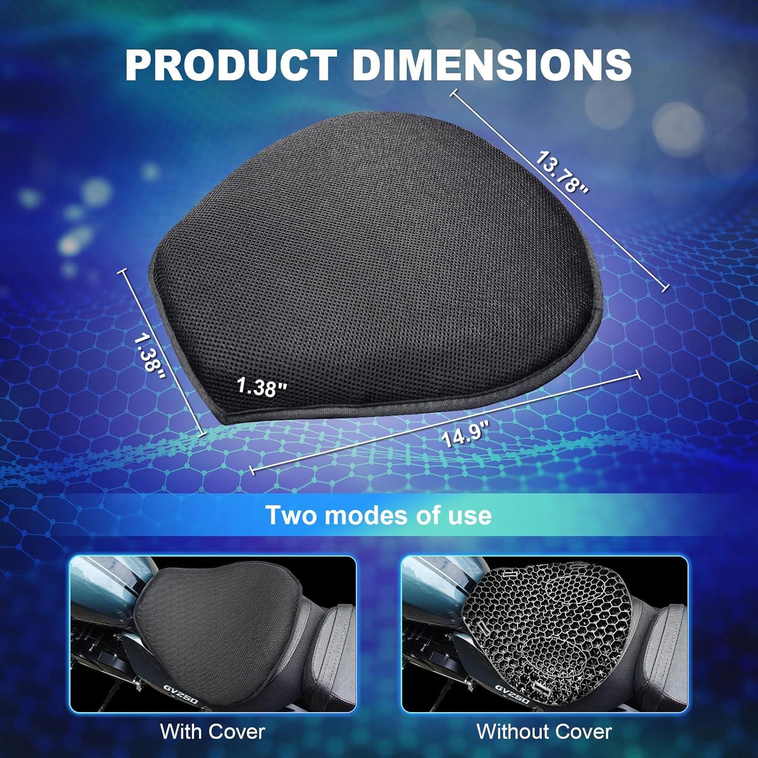 Cojín de Gel para Motocicleta CERITORN Cuatro Estaciones 38x17cm