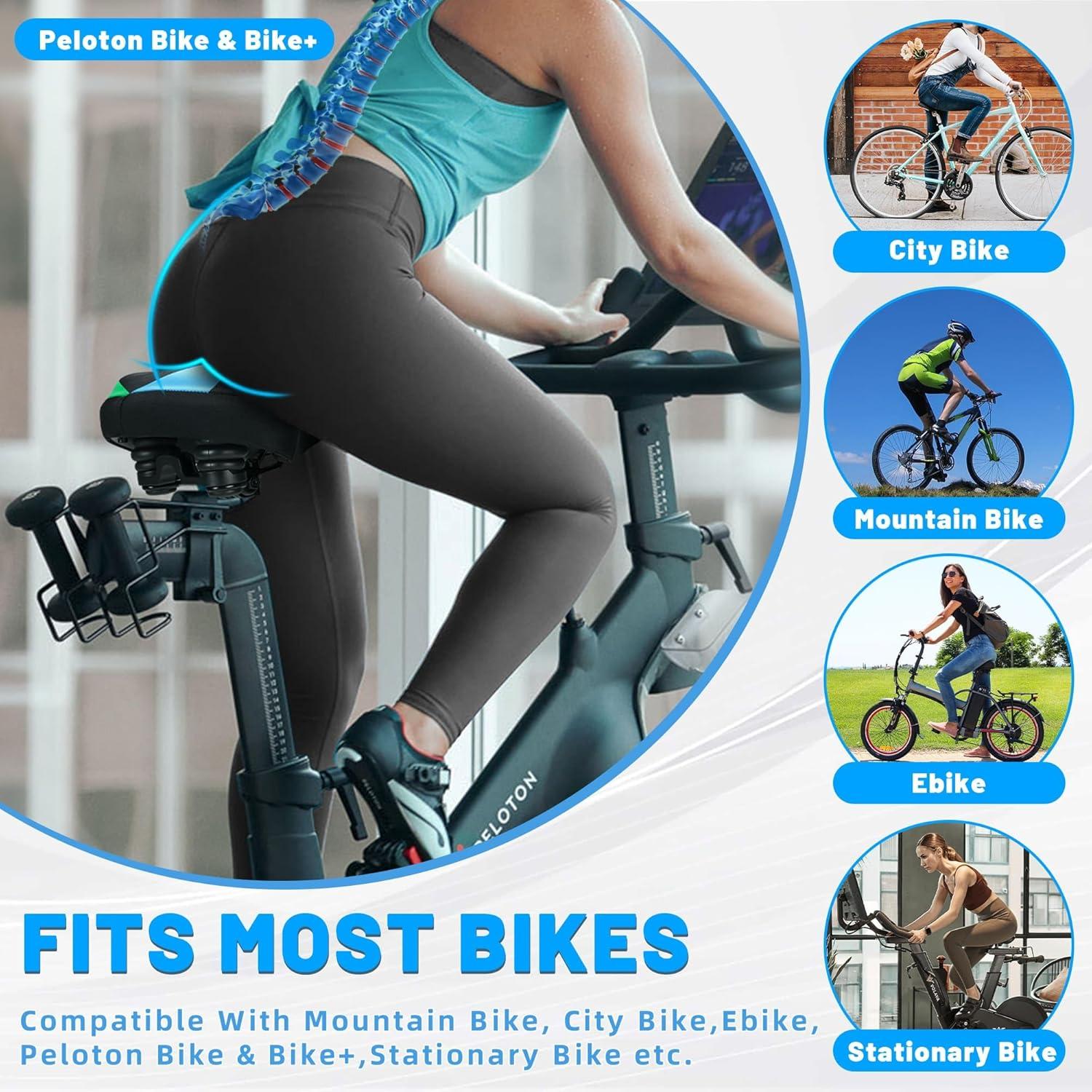 Asiento de Bicicleta CDYWD Extra Ancho con Relleno de Gel