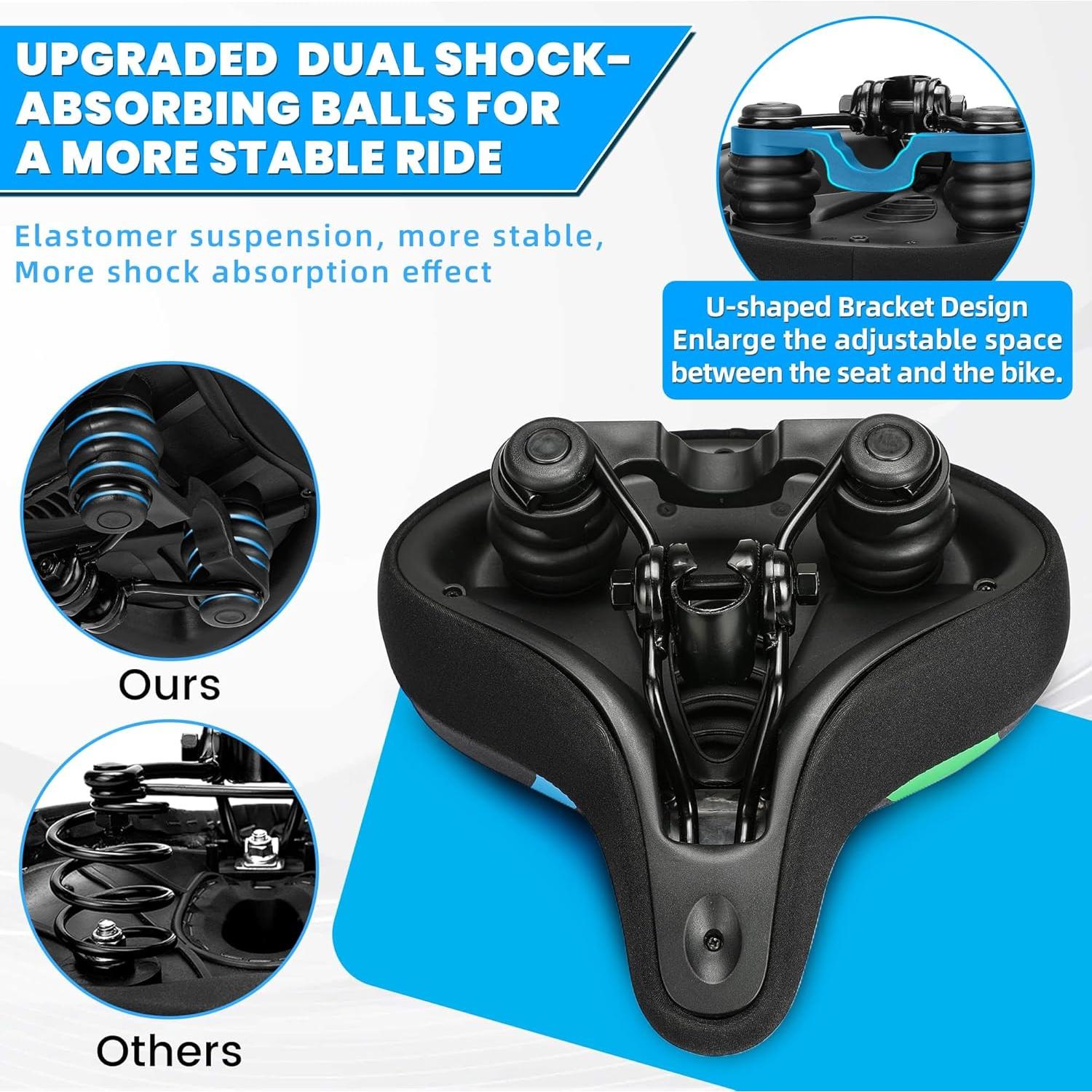 Asiento de Bicicleta CDYWD Extra Ancho con Relleno de Gel