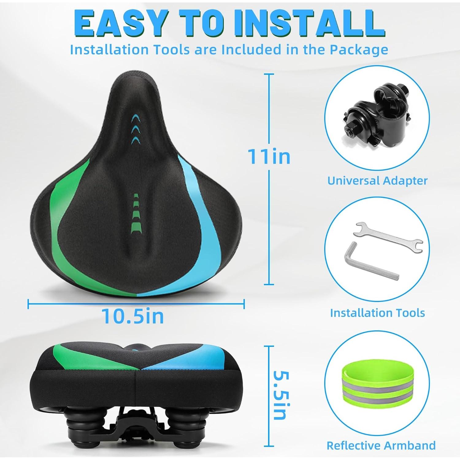 Asiento de Bicicleta CDYWD Extra Ancho con Relleno de Gel