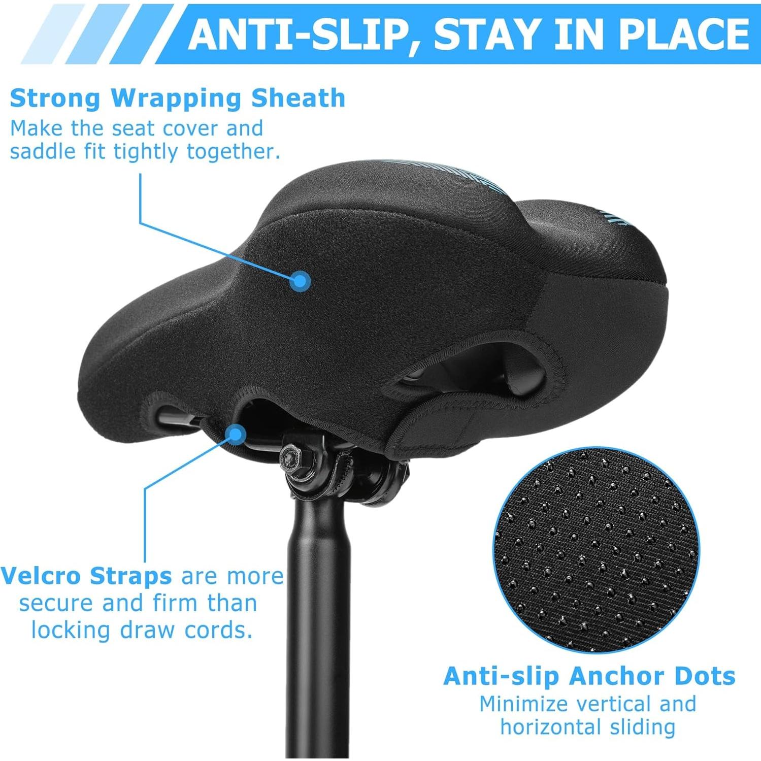 Cojín de Asiento de Bicicleta CDYWD Gel 29.5x17.8cm Antideslizante