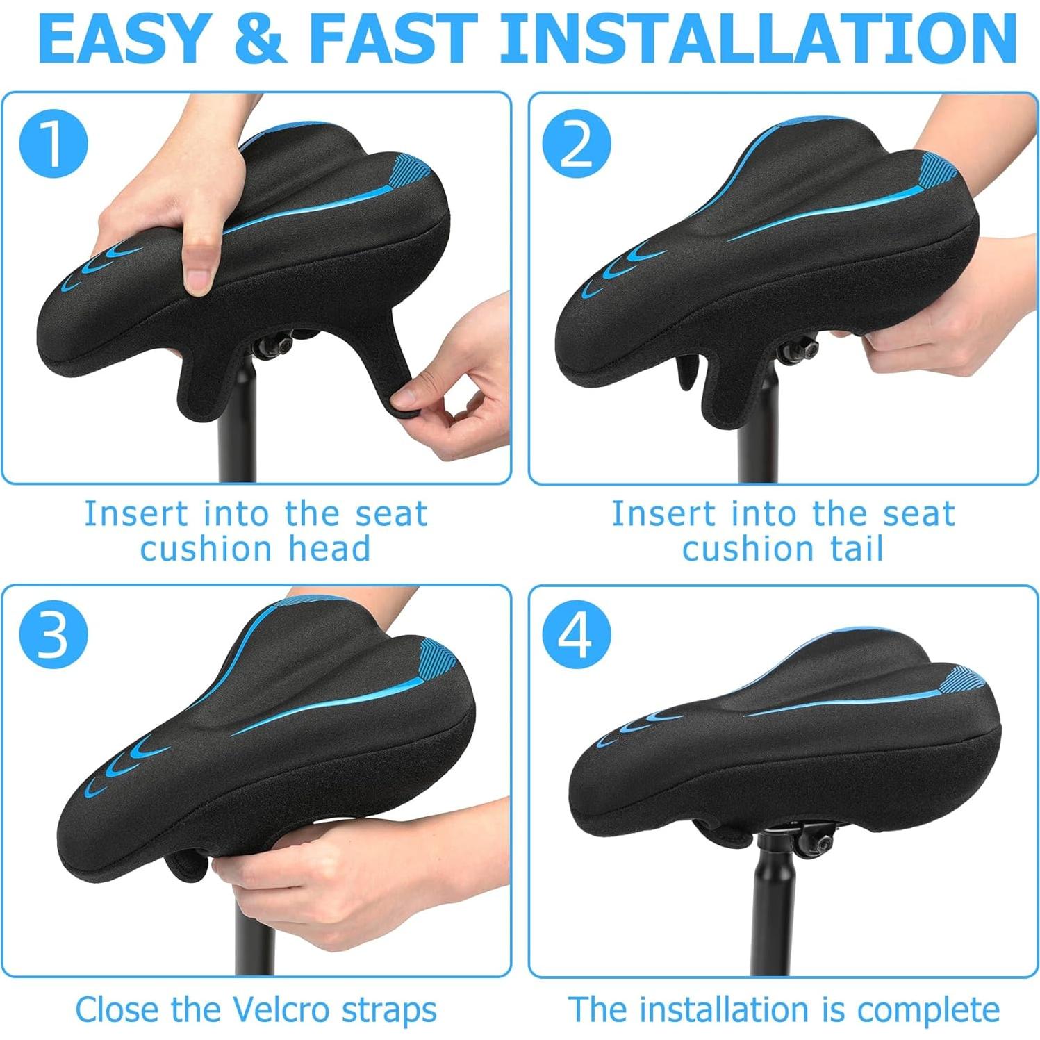 Cojín de Asiento de Bicicleta CDYWD Gel 29.5x17.8cm Antideslizante