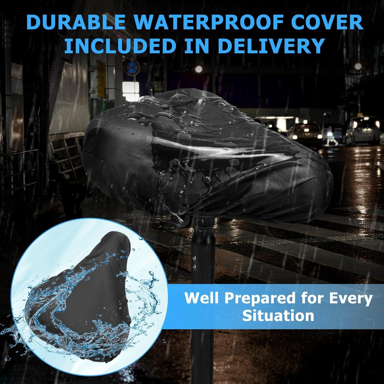 Cojín de Asiento de Bicicleta CDYWD Gel 29.5x17.8cm Antideslizante