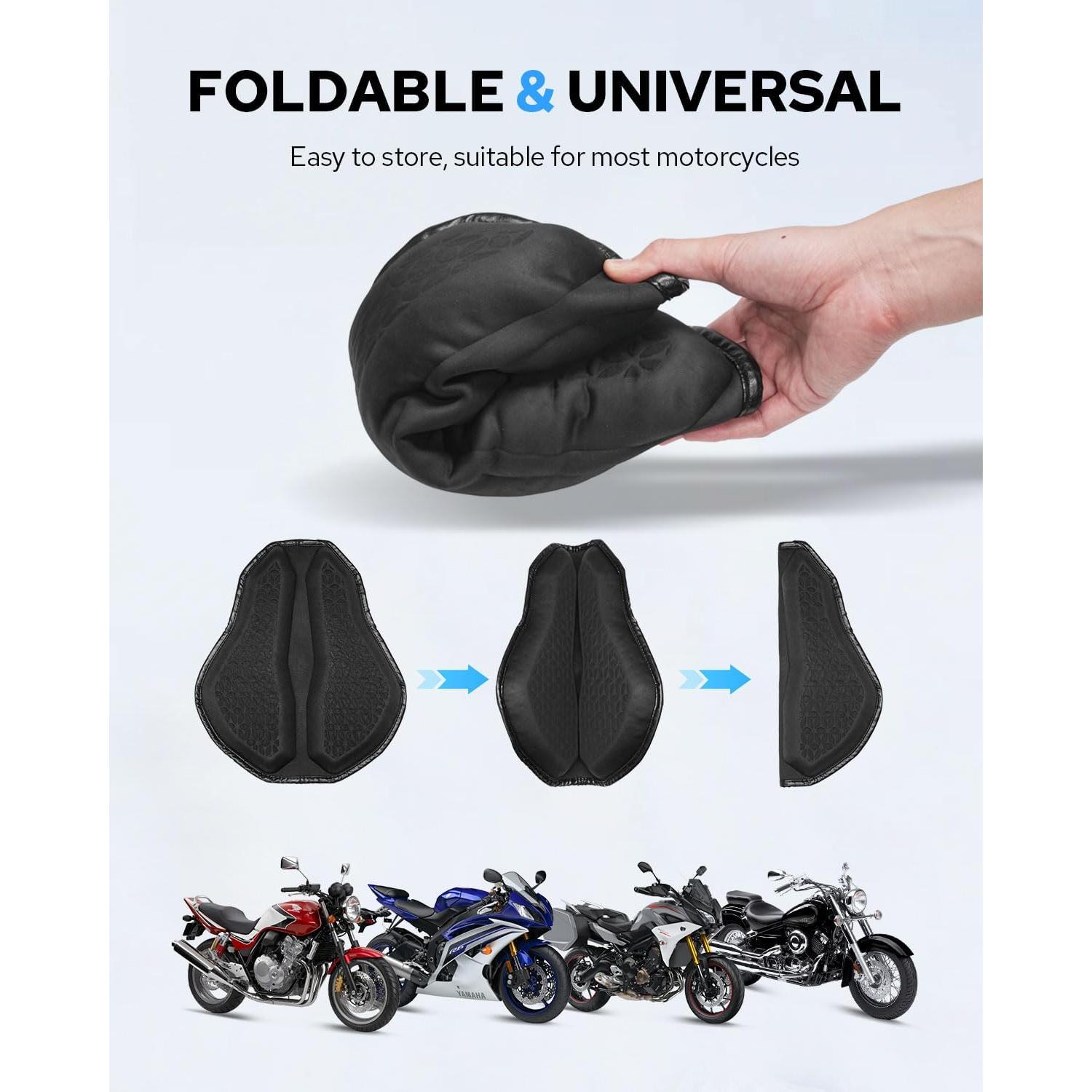 Cojín de Asiento de Motocicleta Benlari Universal Gel TPE 3D