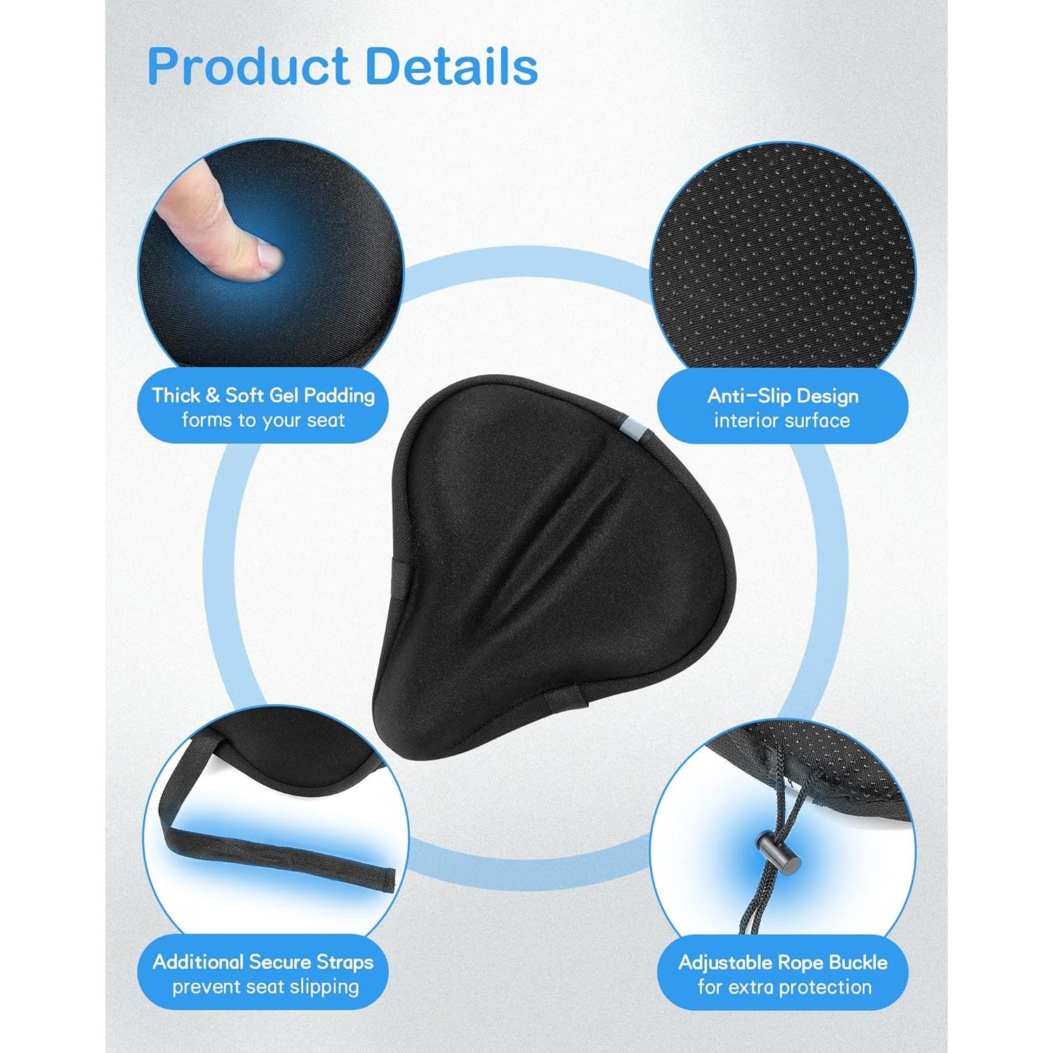 Funda de Asiento de Bicicleta CUNCUI Gel 28x26 cm Unisex