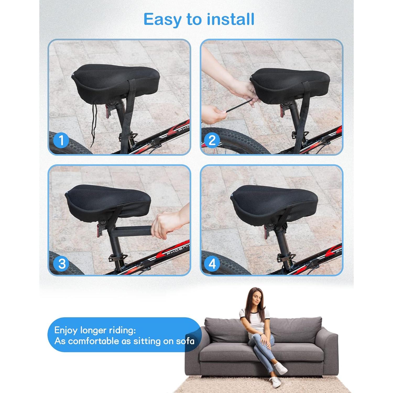 Funda de Asiento de Bicicleta CUNCUI Gel 28x26 cm Unisex