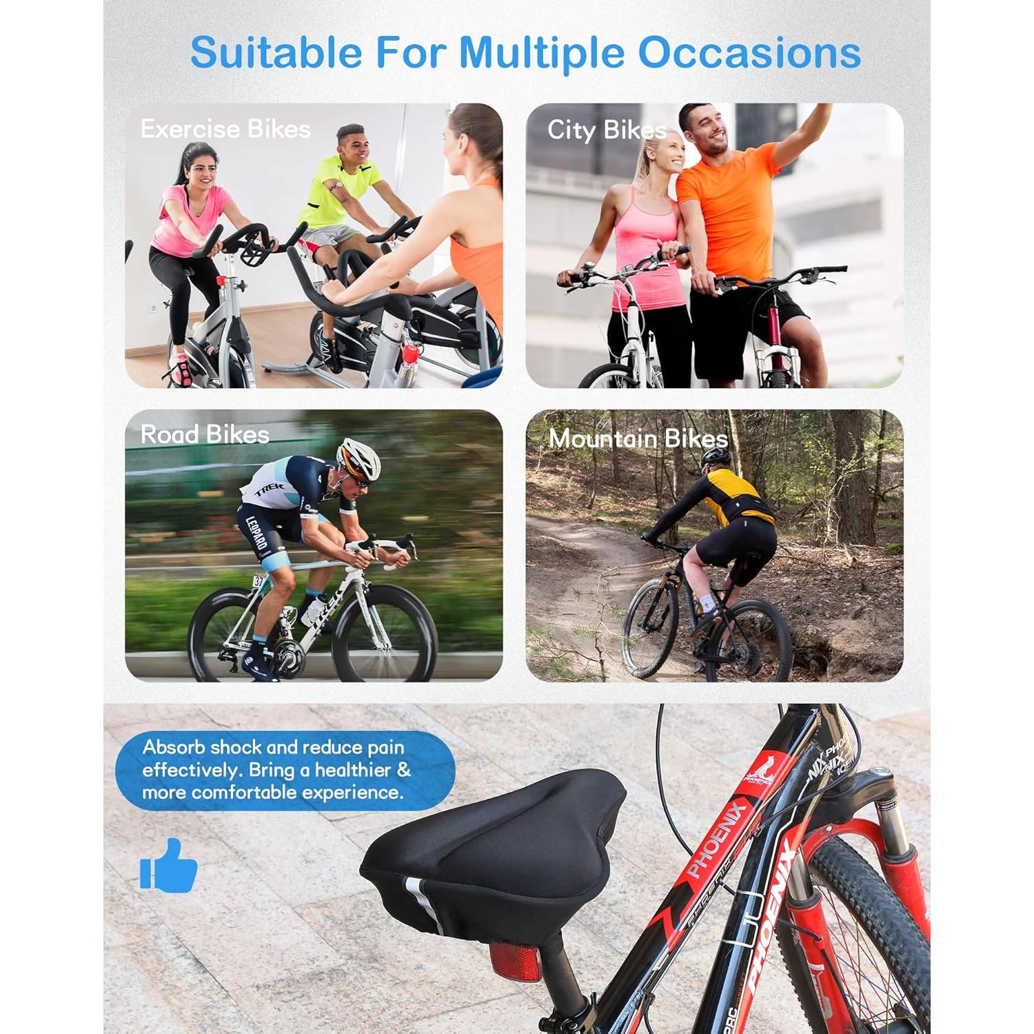 Funda de Asiento de Bicicleta CUNCUI Gel 28x26 cm Unisex