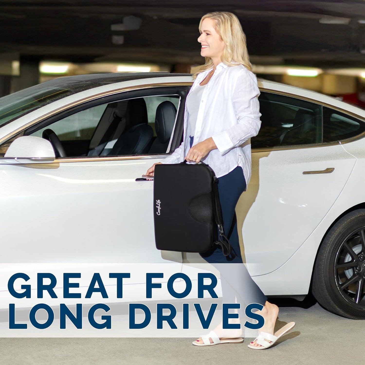 Cojín de Asiento Ergonómico ComfiLife 100% Espuma - Negro