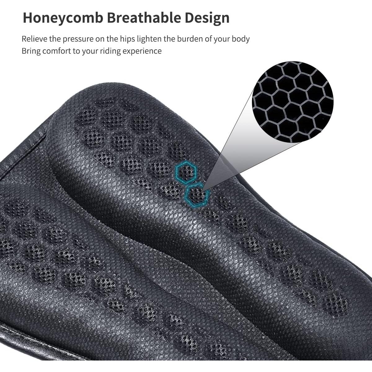 Cojín de Asiento de Motocicleta ELCYCO Plegable Gel 3D Transpirable