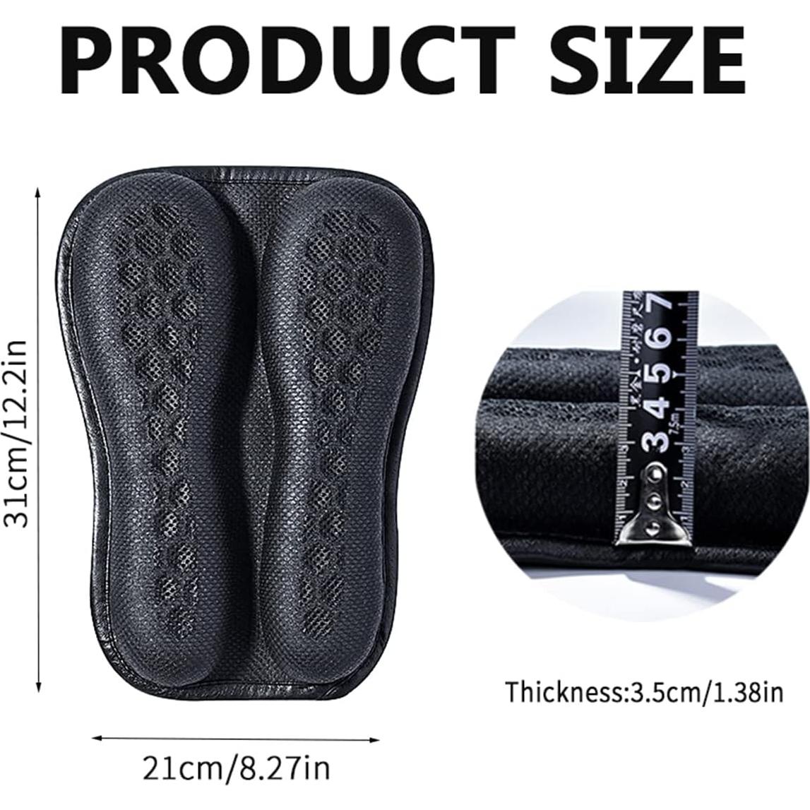 Cojín de Asiento de Motocicleta ELCYCO Plegable Gel 3D Transpirable