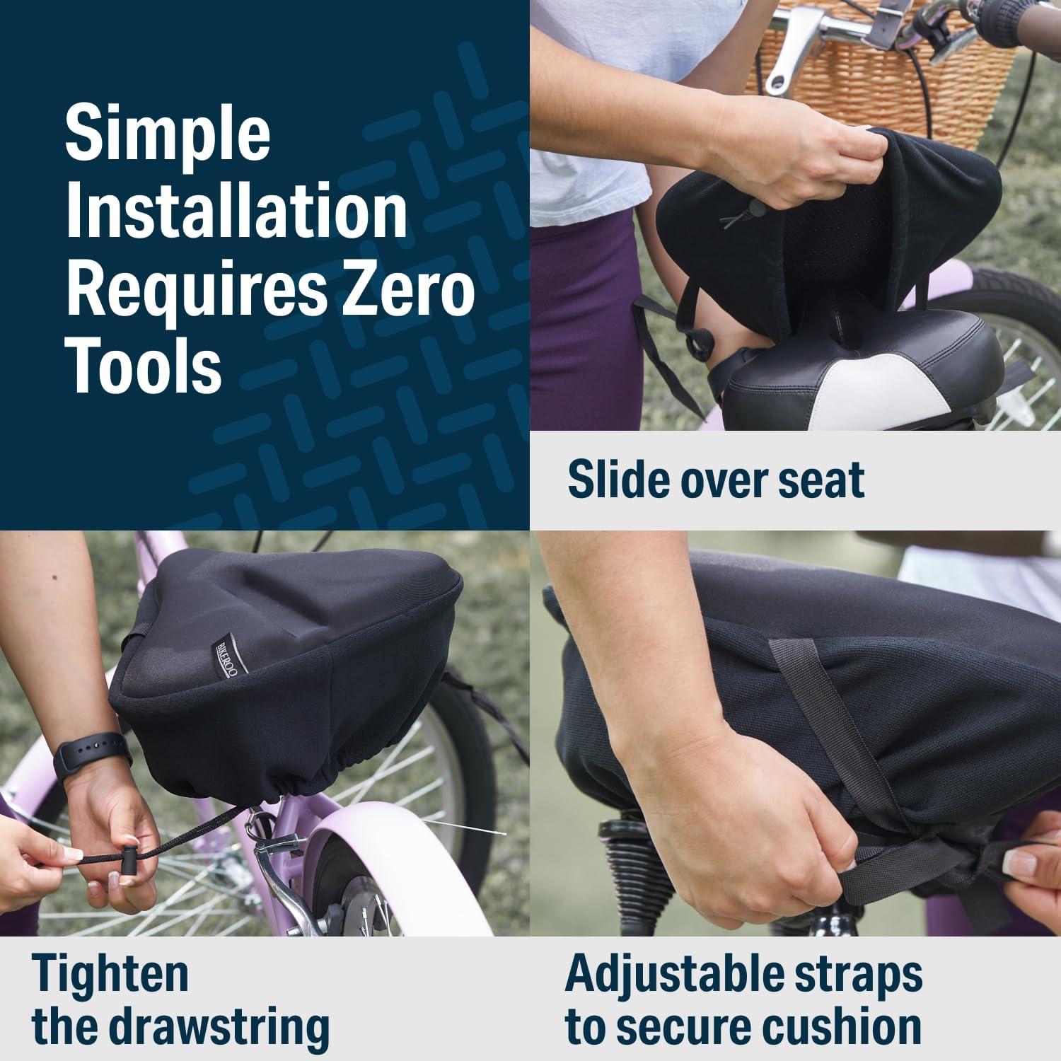 Funda de Asiento de Bicicleta Bikeroo Gel Estrecha - 27.9x17.8 cm