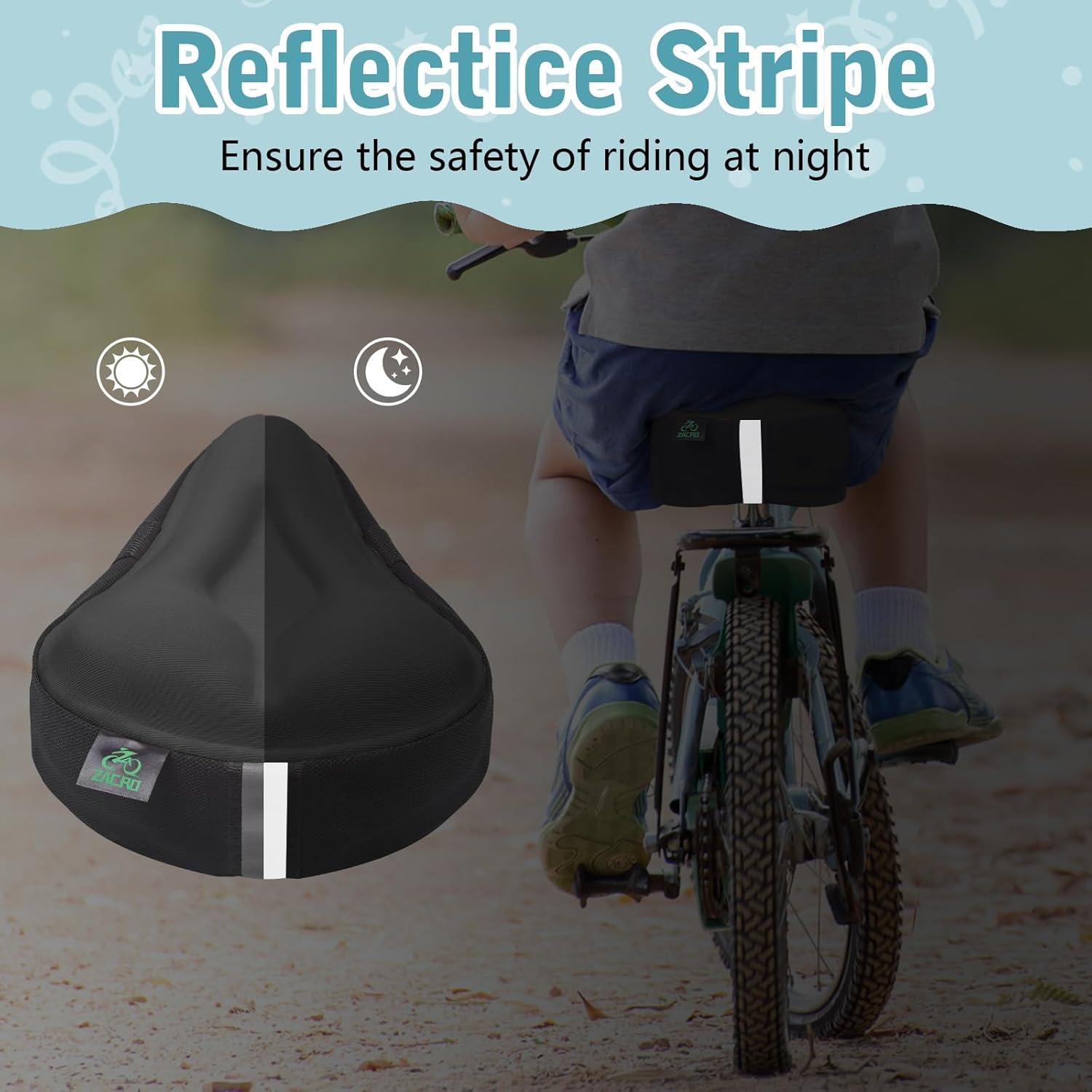 Funda de Cojín de Asiento de Bicicleta Zacro Kids Negra 22.86x15.24cm