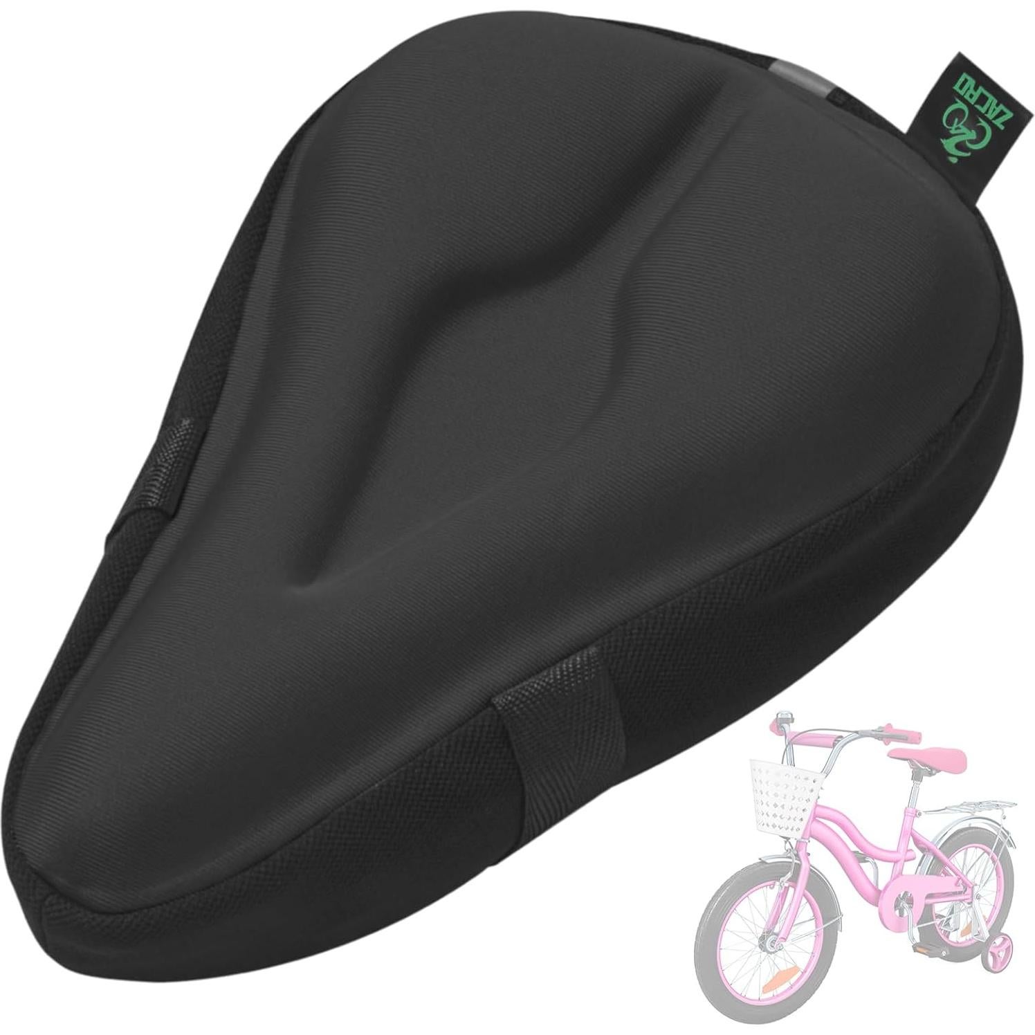 Funda de Cojín de Asiento de Bicicleta Zacro Kids Negra 22.86x15.24cm