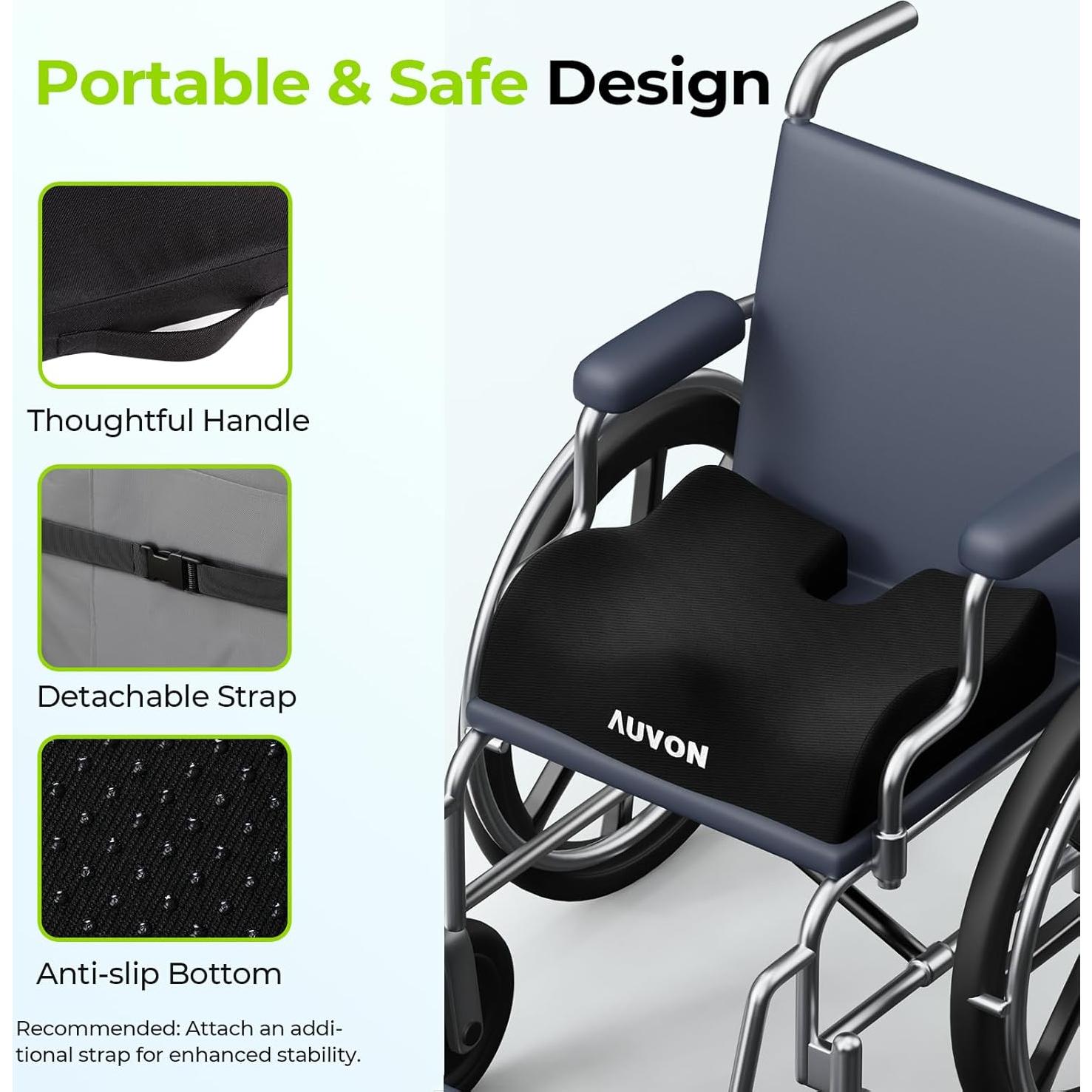 Cojín Ergonómico AUVON para Sillas de Ruedas 45.72x40.64cm