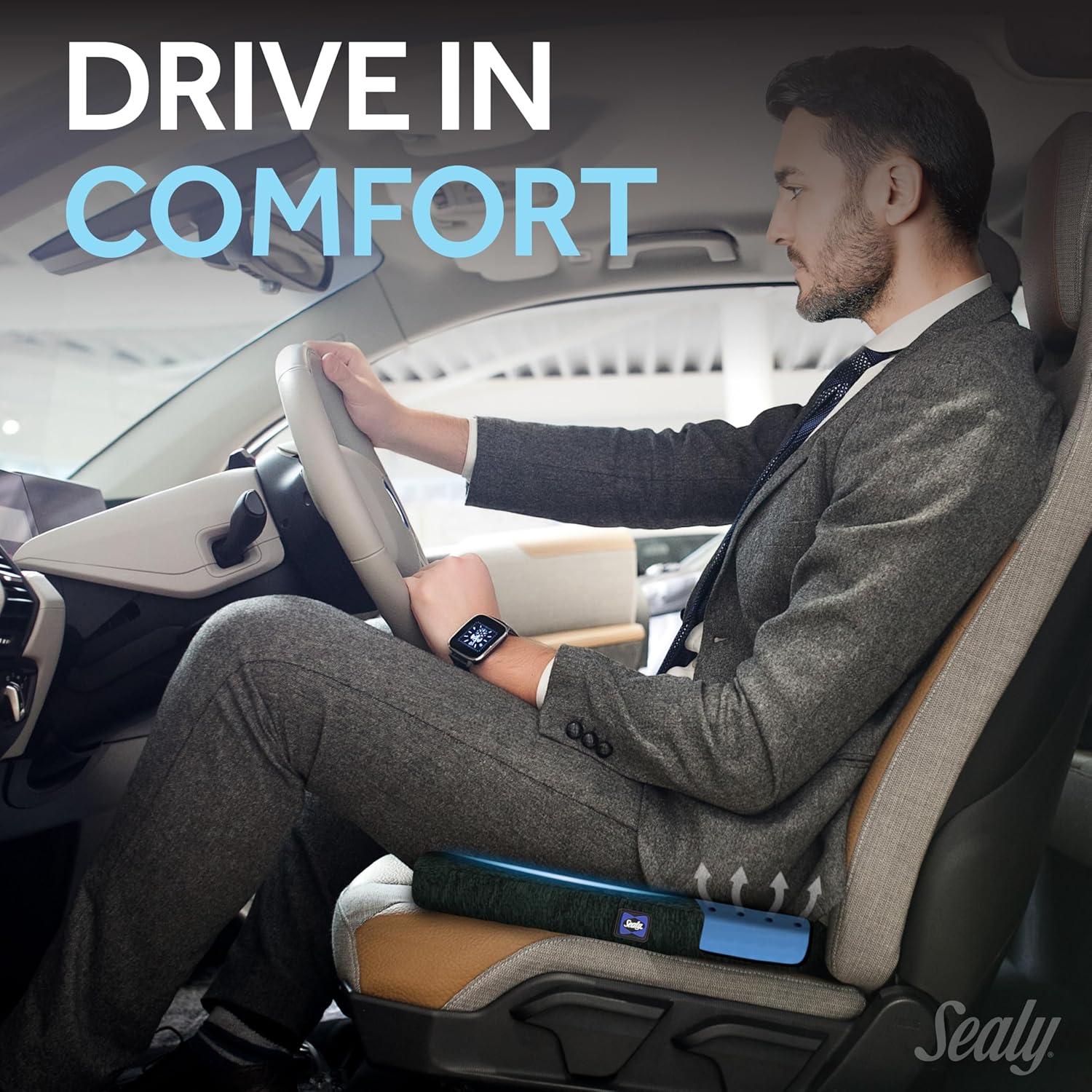 Cojín Viscoelástico Sealy SL11088 para Sillas de Coche y Oficina