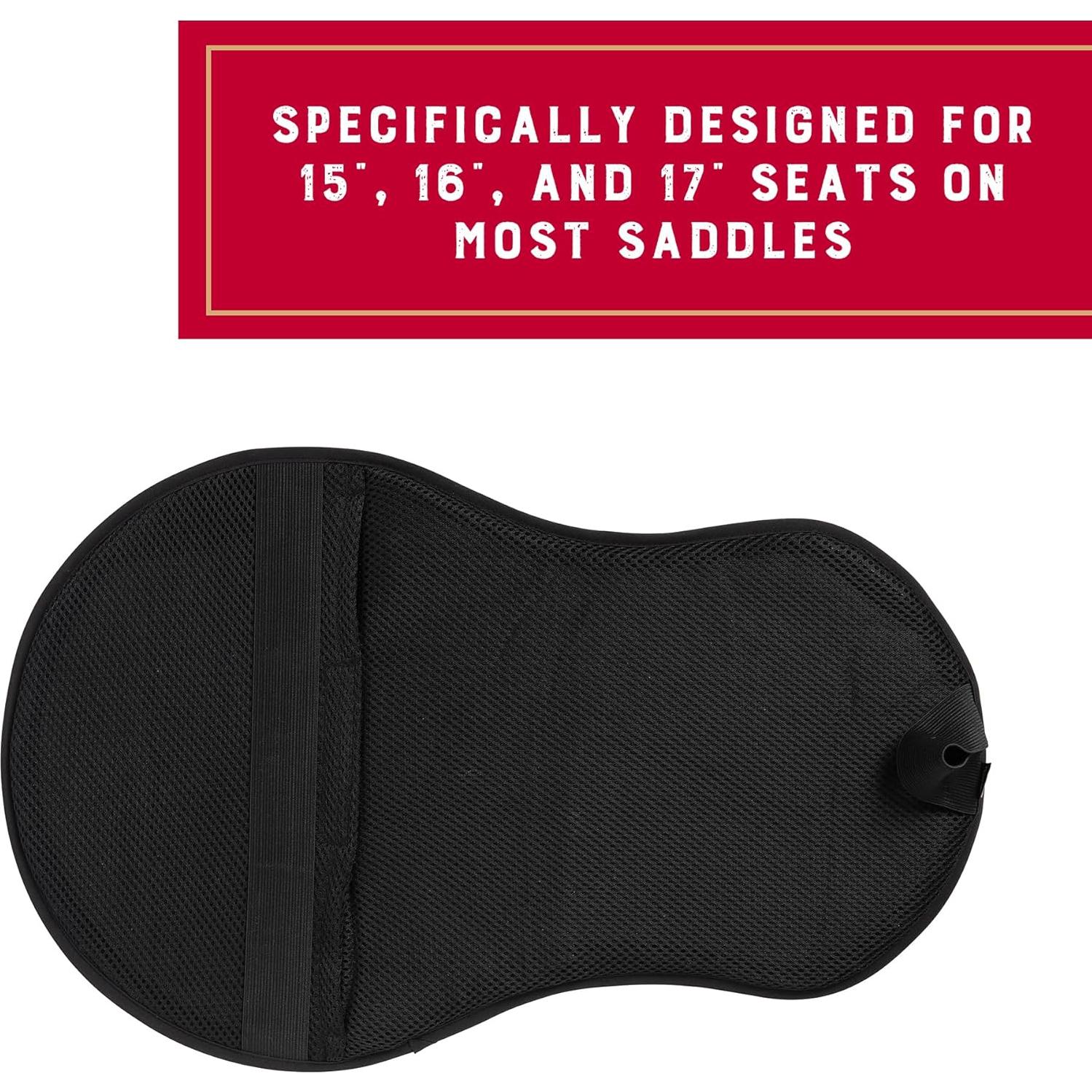Almohadilla de Silla de Montar Western Weaver 38-43 cm Gel Negro