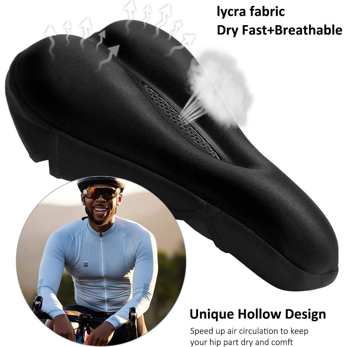 Cubierta de Asiento de Bicicleta Ryaco Gel Negra 27.5x17.3cm