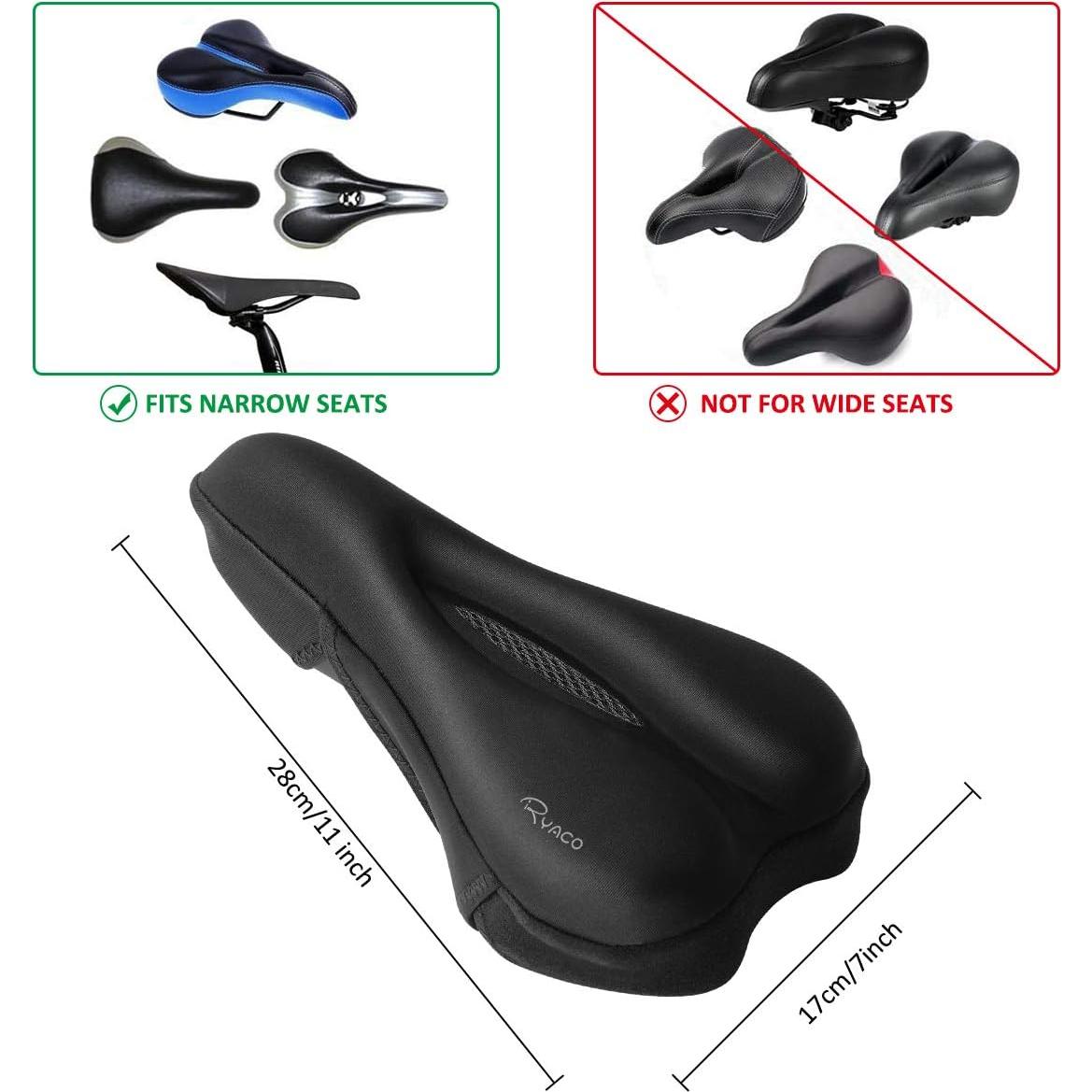 Cubierta de Asiento de Bicicleta Ryaco Gel Negra 27.5x17.3cm