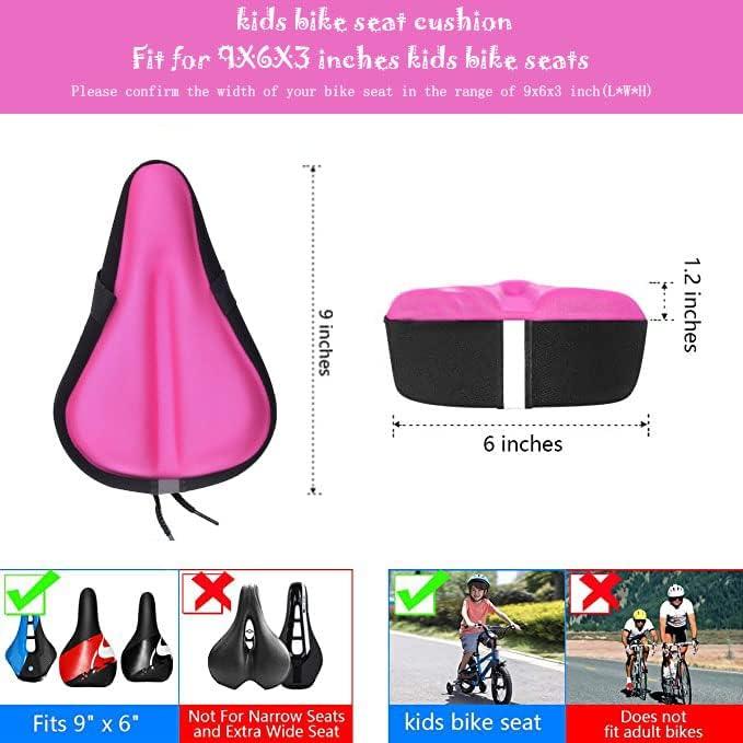 Funda de Cojín de Gel para Asiento de Bicicleta Liyamobu Rosa 22.86x15.24cm