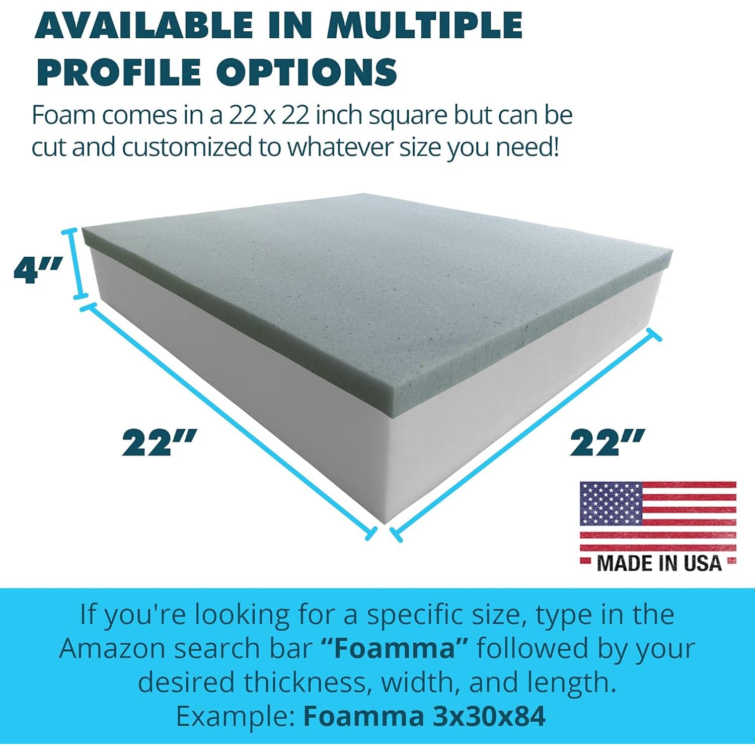 Cojín de Espuma de Memoria Foamma 10.16x55.88x55.88 cm Gel