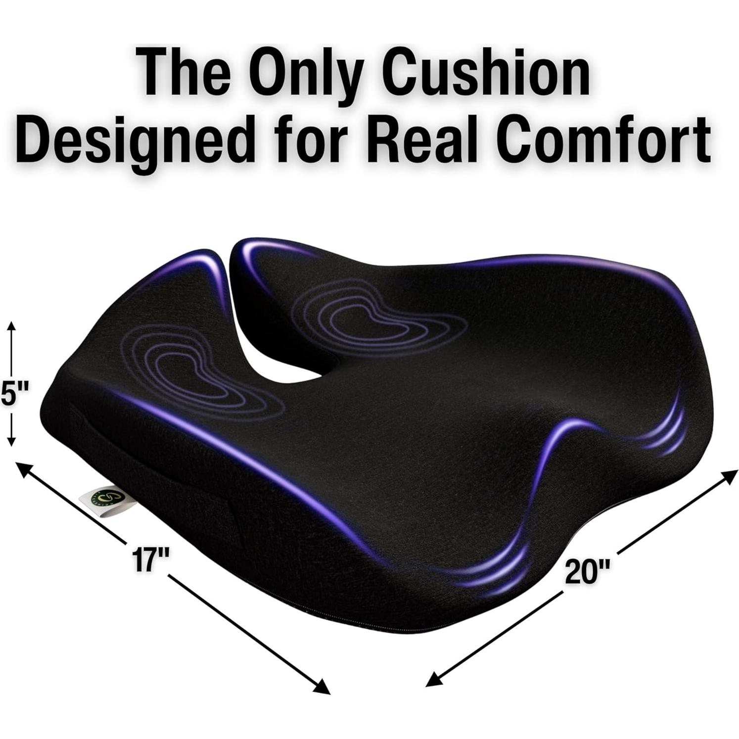 Cojín de Asiento Ergonómico SitCushion Extra Grande Negro
