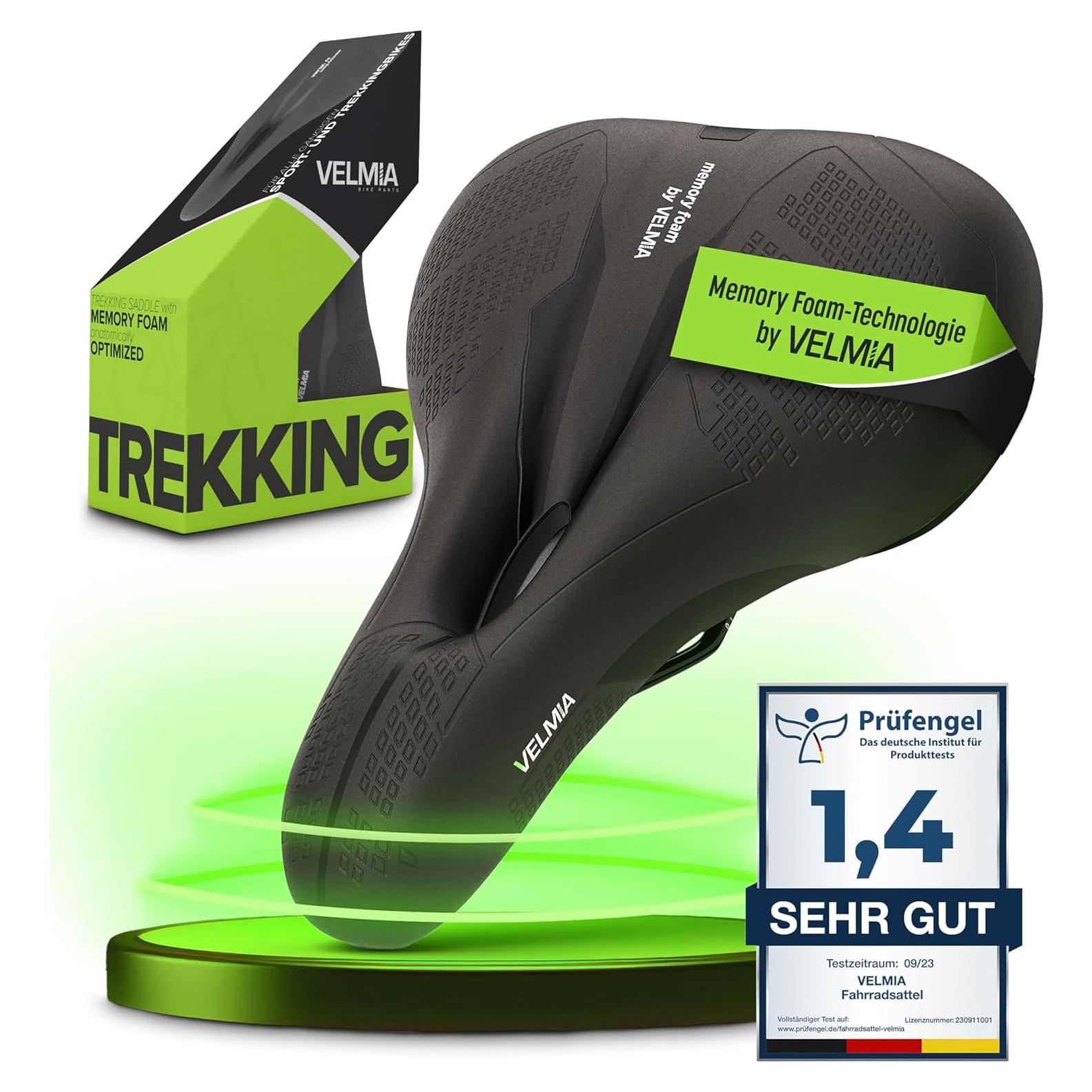 Sillín de bicicleta Velmia unisex - Ergonómico e impermeable