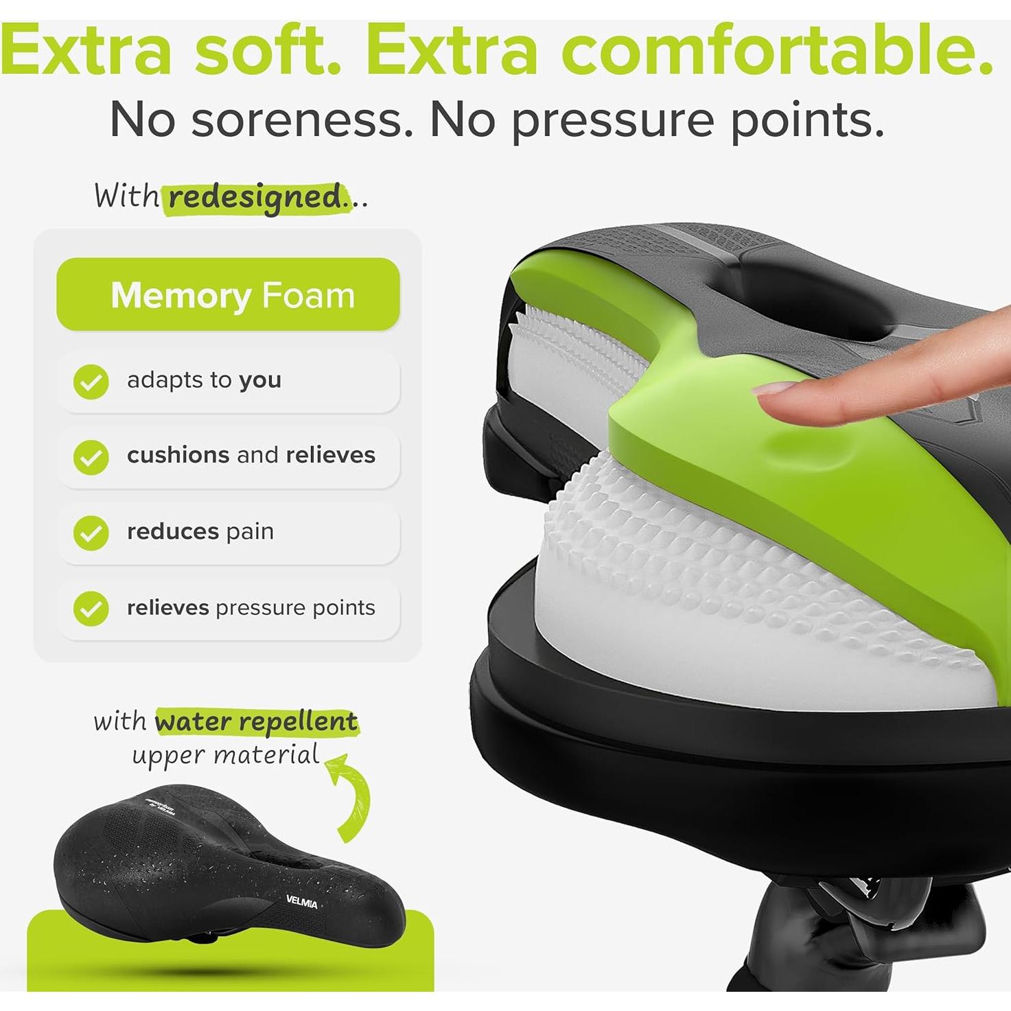 Sillín de bicicleta Velmia unisex - Ergonómico e impermeable