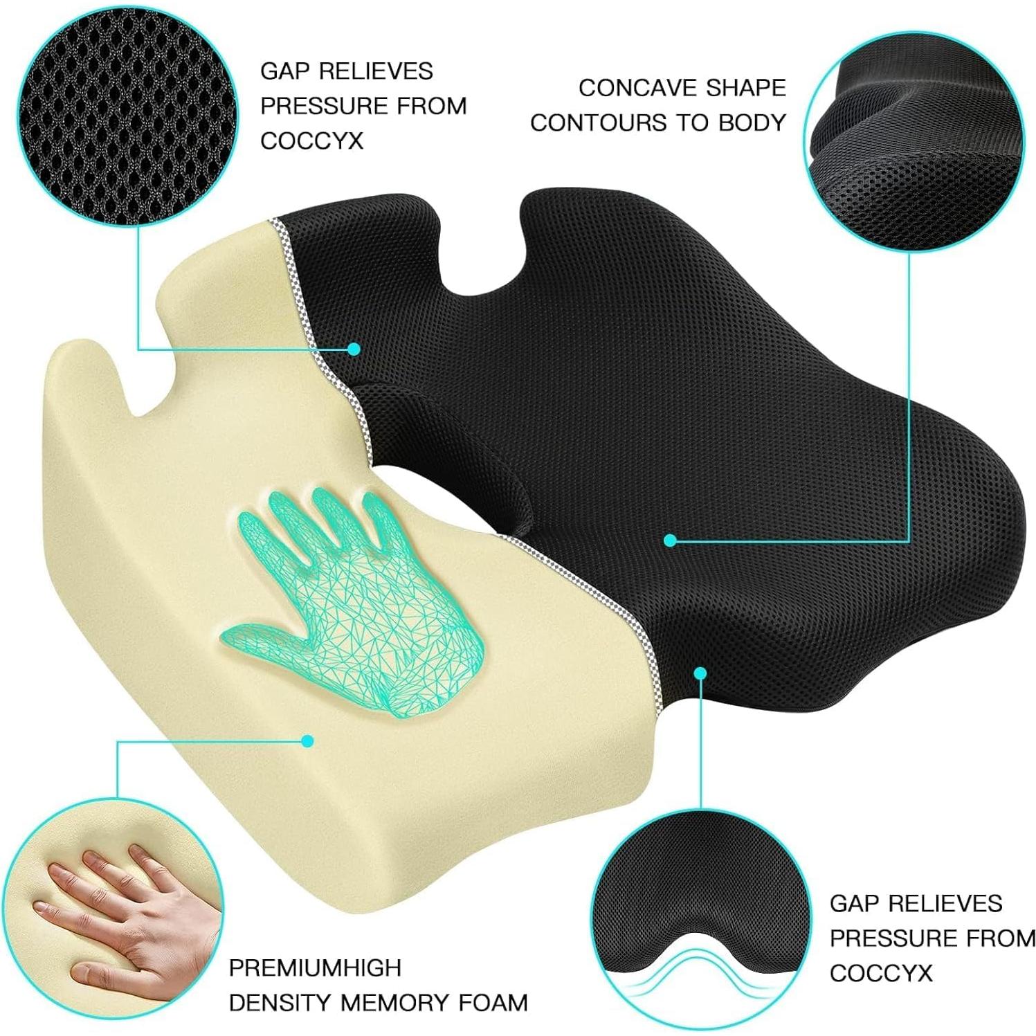 Cojín de Memoria Benazcap X Grande para Silla de Oficina
