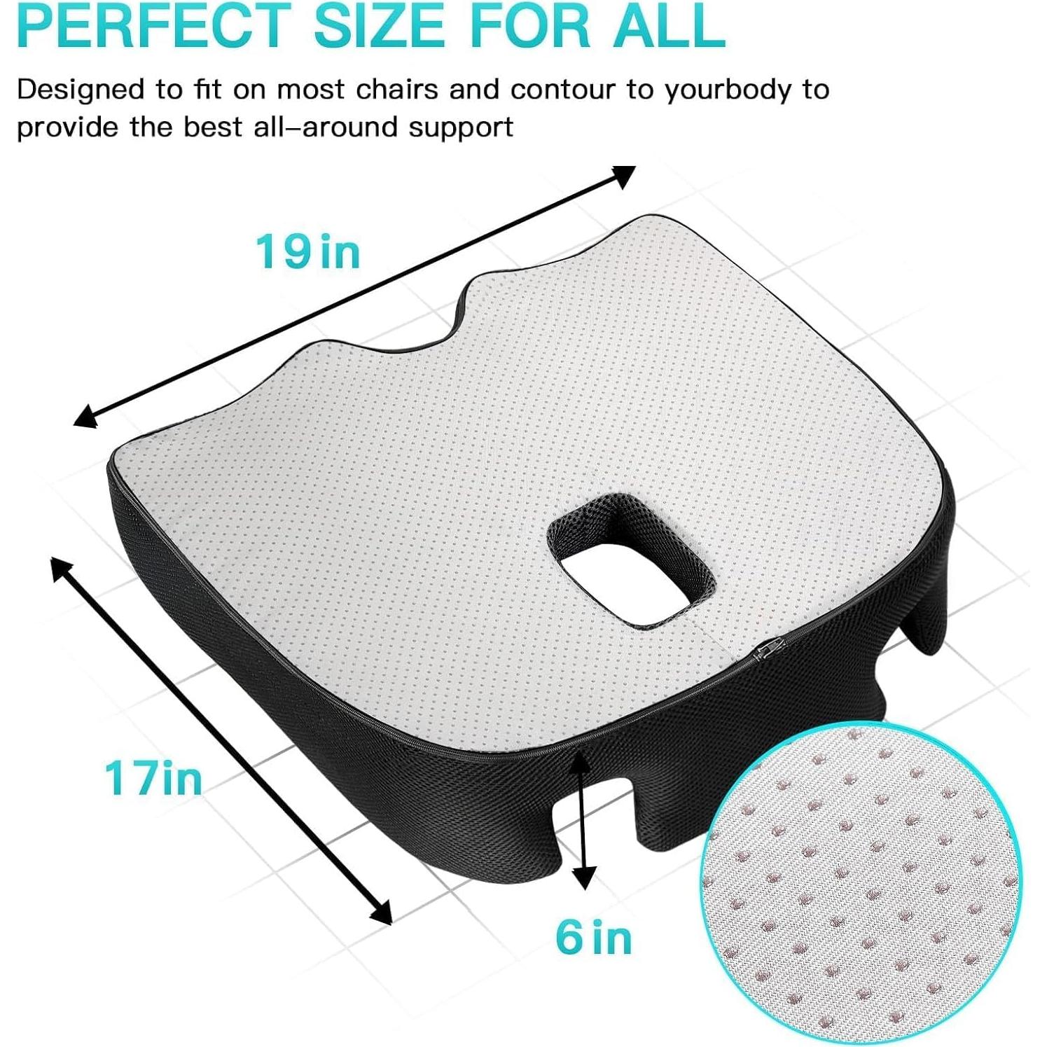 Cojín de Memoria Benazcap X Grande para Silla de Oficina