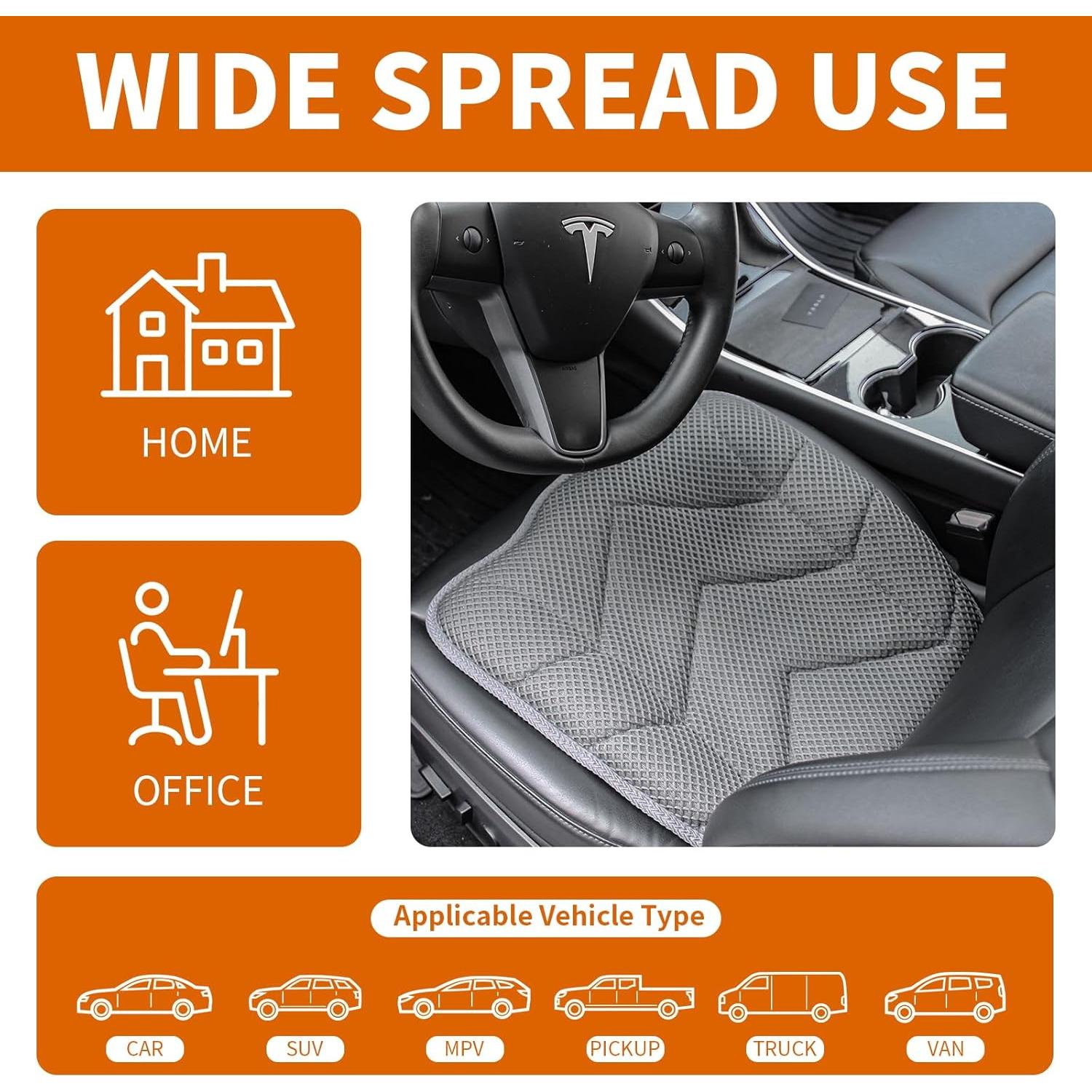 Cojín de Asiento para Automóvil Anysiny Malla 3D Antideslizante