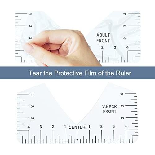 Juego de 9 Piezas de Regla para Camisetas Tietoc - PVC