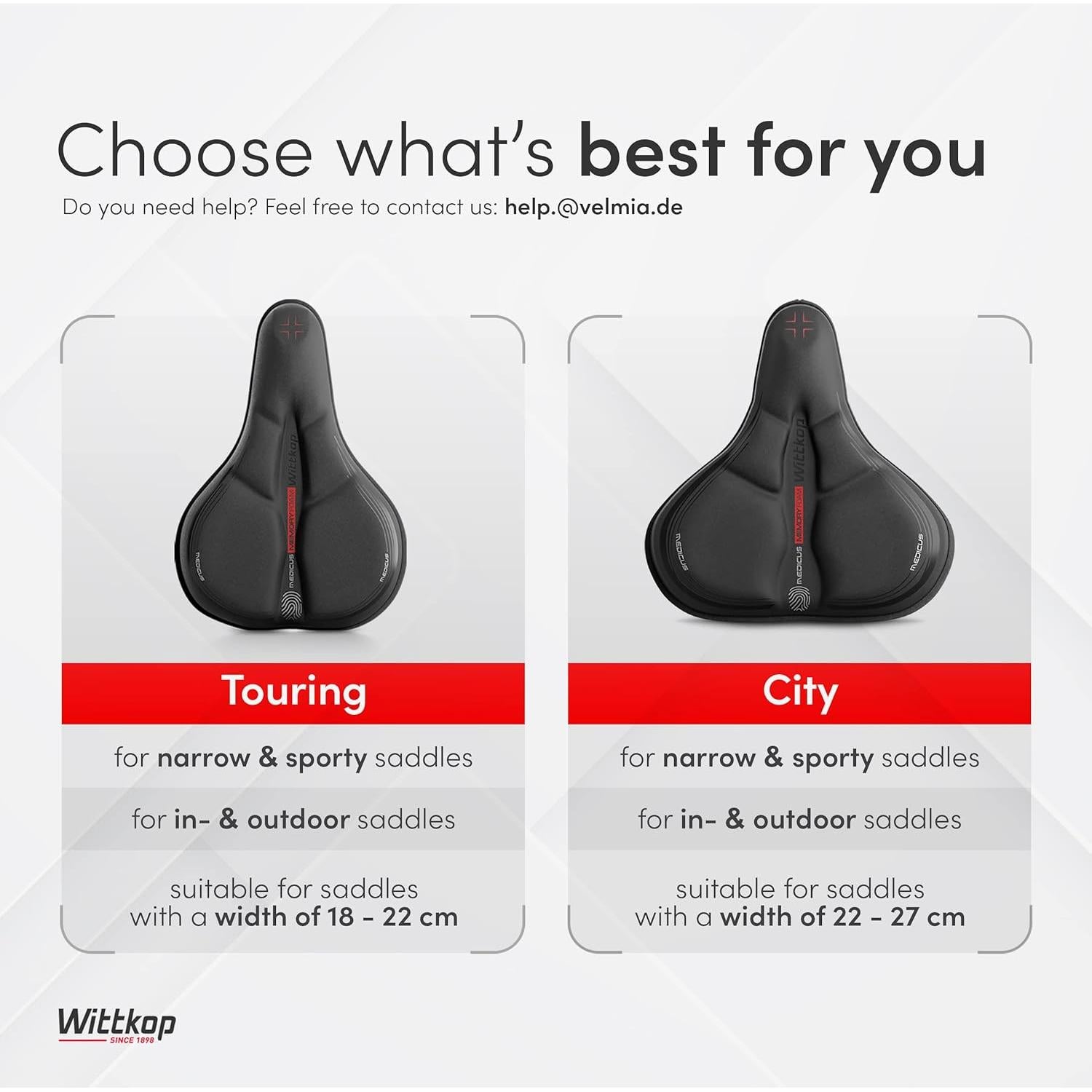 Funda de Asiento de Bicicleta Wittkop Ciudad Espuma de Memoria