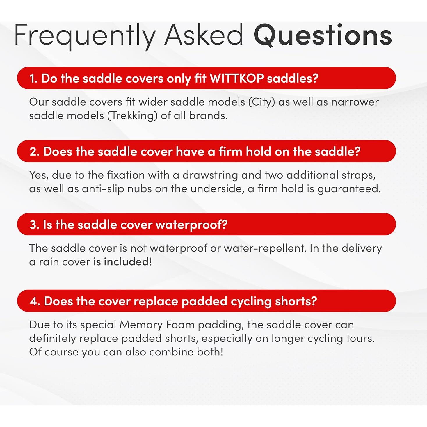 Funda de Asiento de Bicicleta Wittkop Ciudad Espuma de Memoria