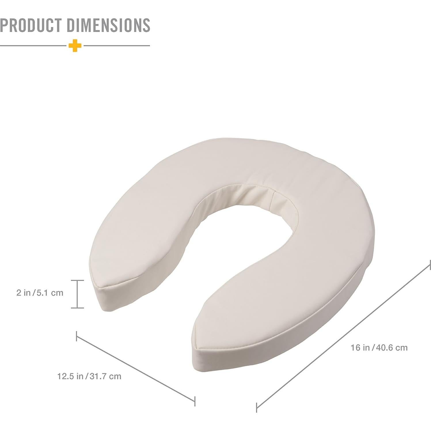Cojín Elevado para Asiento de Inodoro DMI 5.08 cm Blanco
