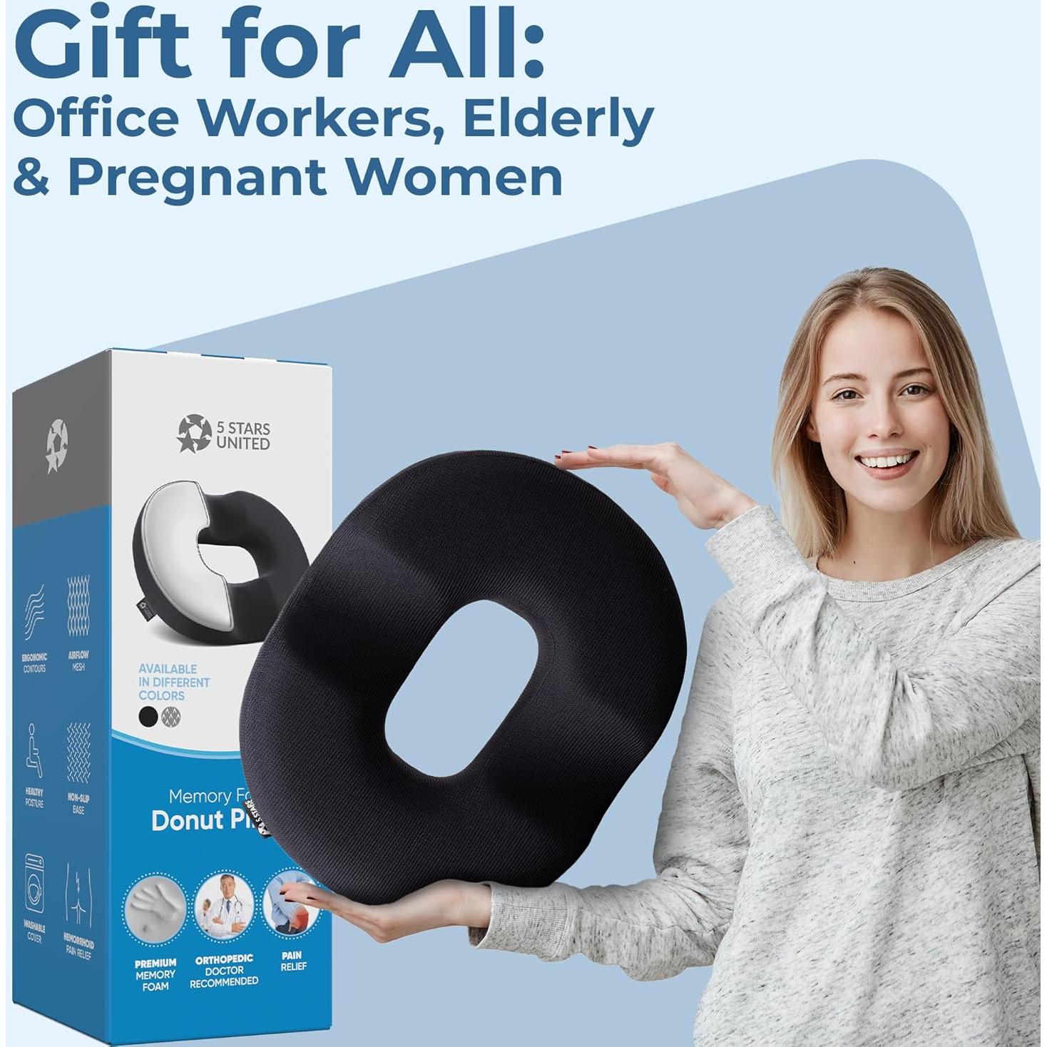 Almohada Donut 5 Estrellas Unidas para Alivio de Dolor - Grande