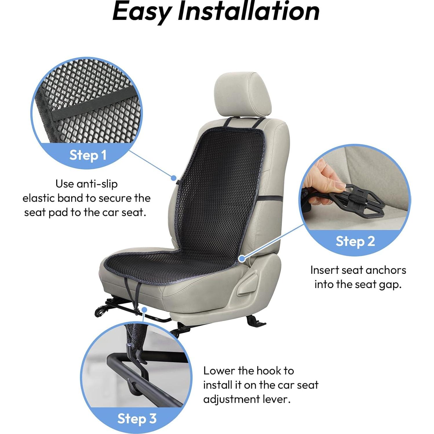 Cojín de Asiento Carrotez 3D Air Mesh Negro 50.8x38.1 cm