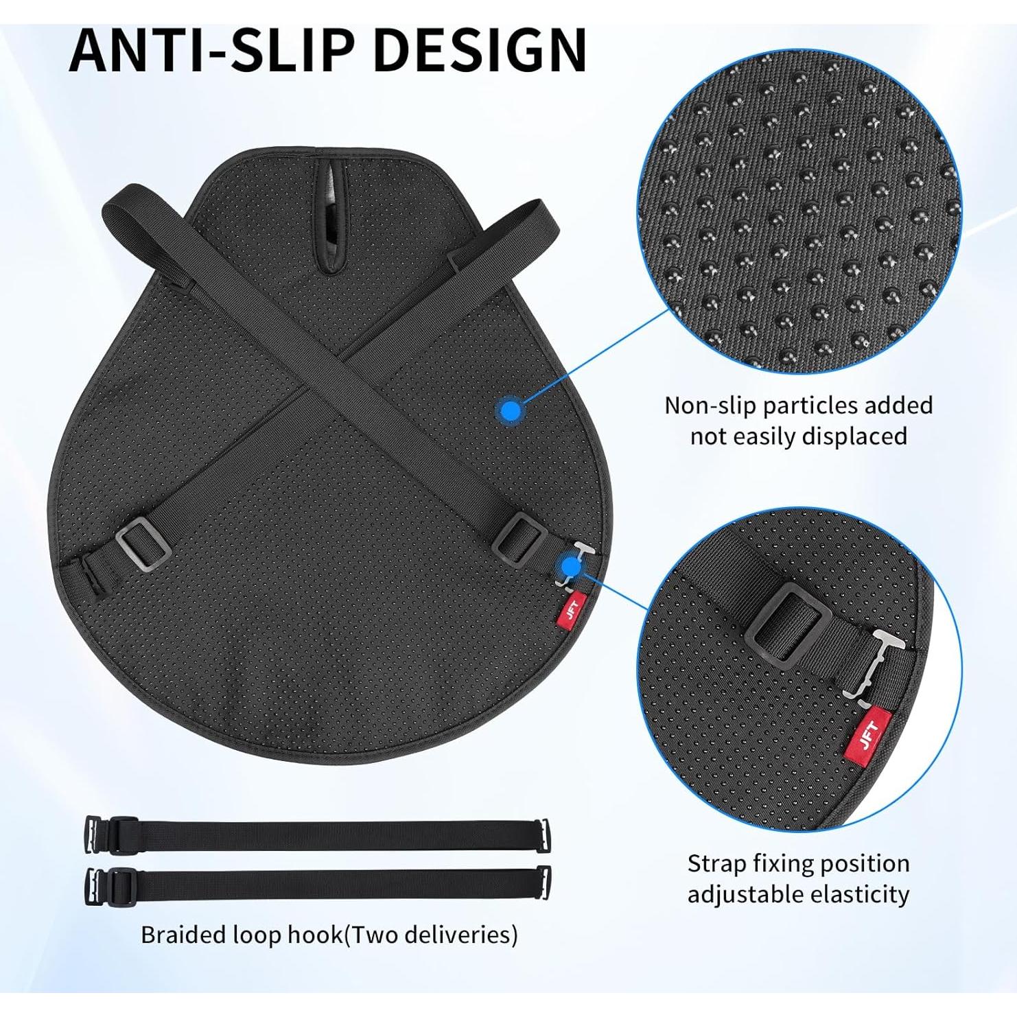 Cojín Inflable para Asiento de Motocicleta JFT Negro 36x39.5cm