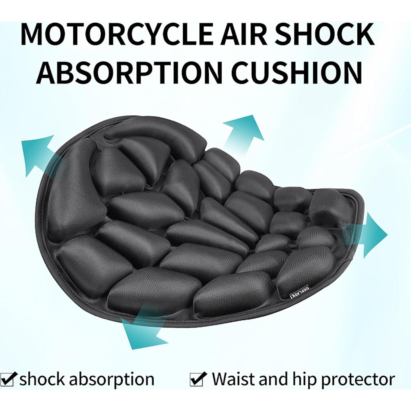 Cojín Inflable para Asiento de Motocicleta JFT Negro 36x39.5cm