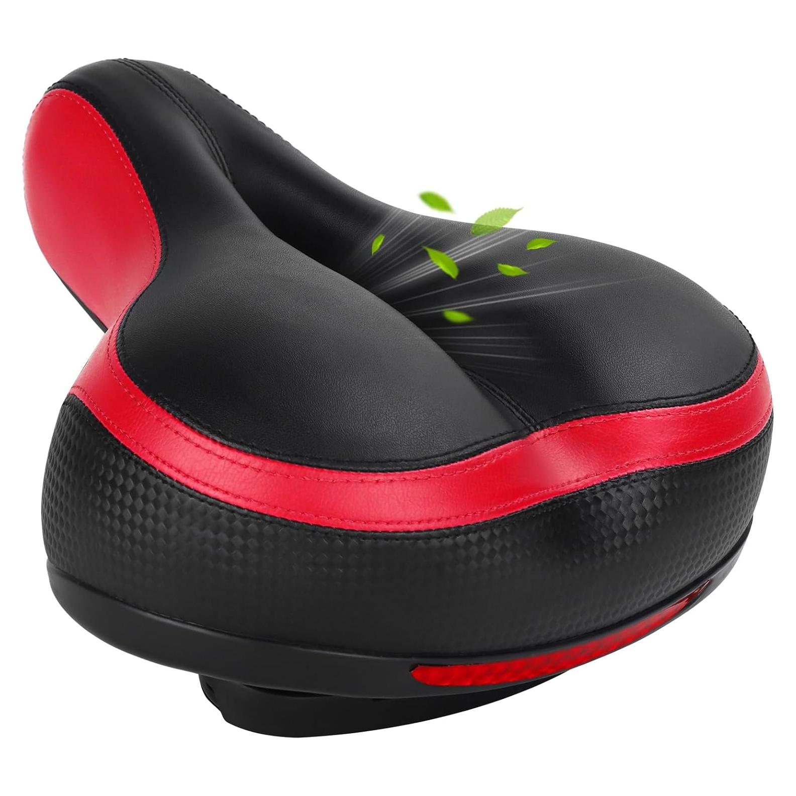 Cojín de Asiento de Bicicleta TONBUX Rojo - Espuma Viscoelástica