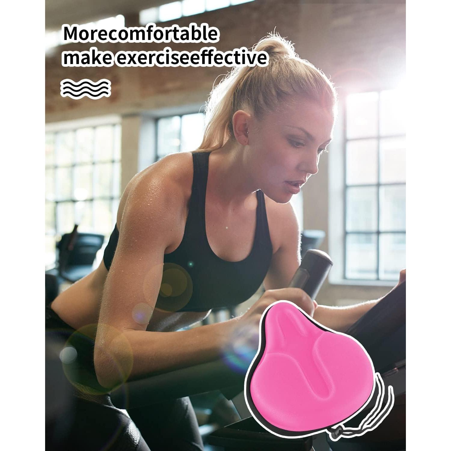 Funda de Asiento de Bicicleta de Gel MSDADA Rosa Grande 29x26cm