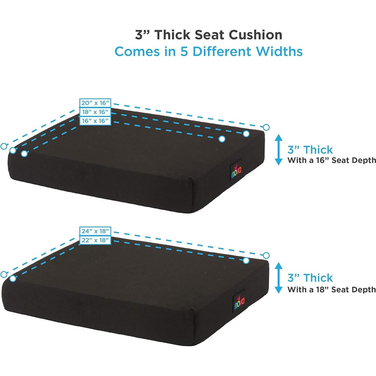 Cojín de Gel y Espuma Viscoelástica NOVA 40.6x50.8cm 7.6cm