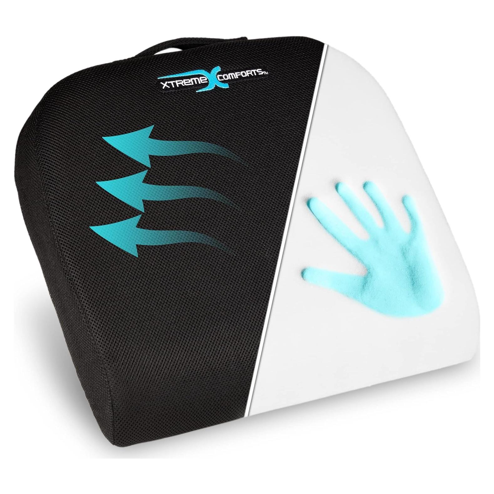 Cojín de Asiento Xtreme Comforts Negro - Espuma Acolchada 48x44 cm