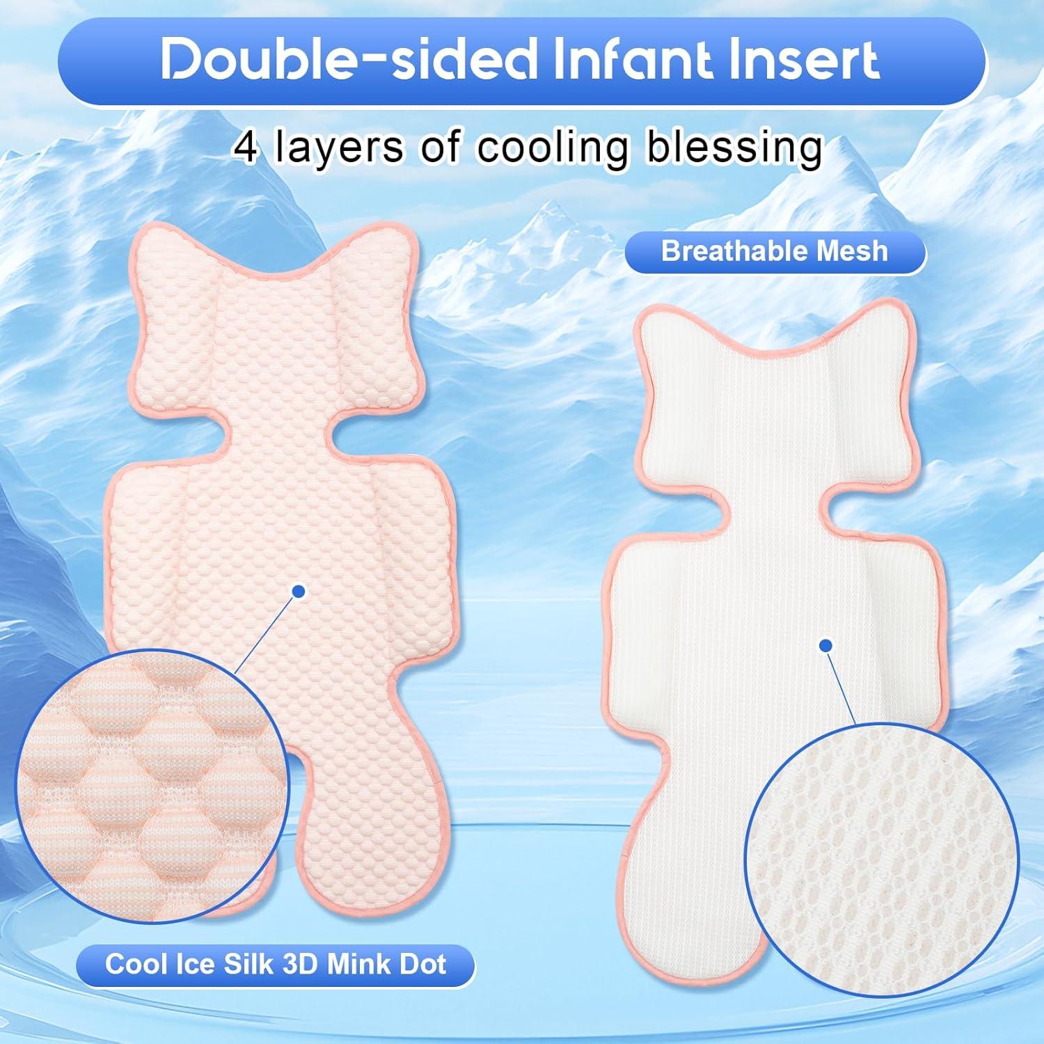 Almohadilla Enfriadora Kaseeous para Asiento de Auto Bebé Rosa