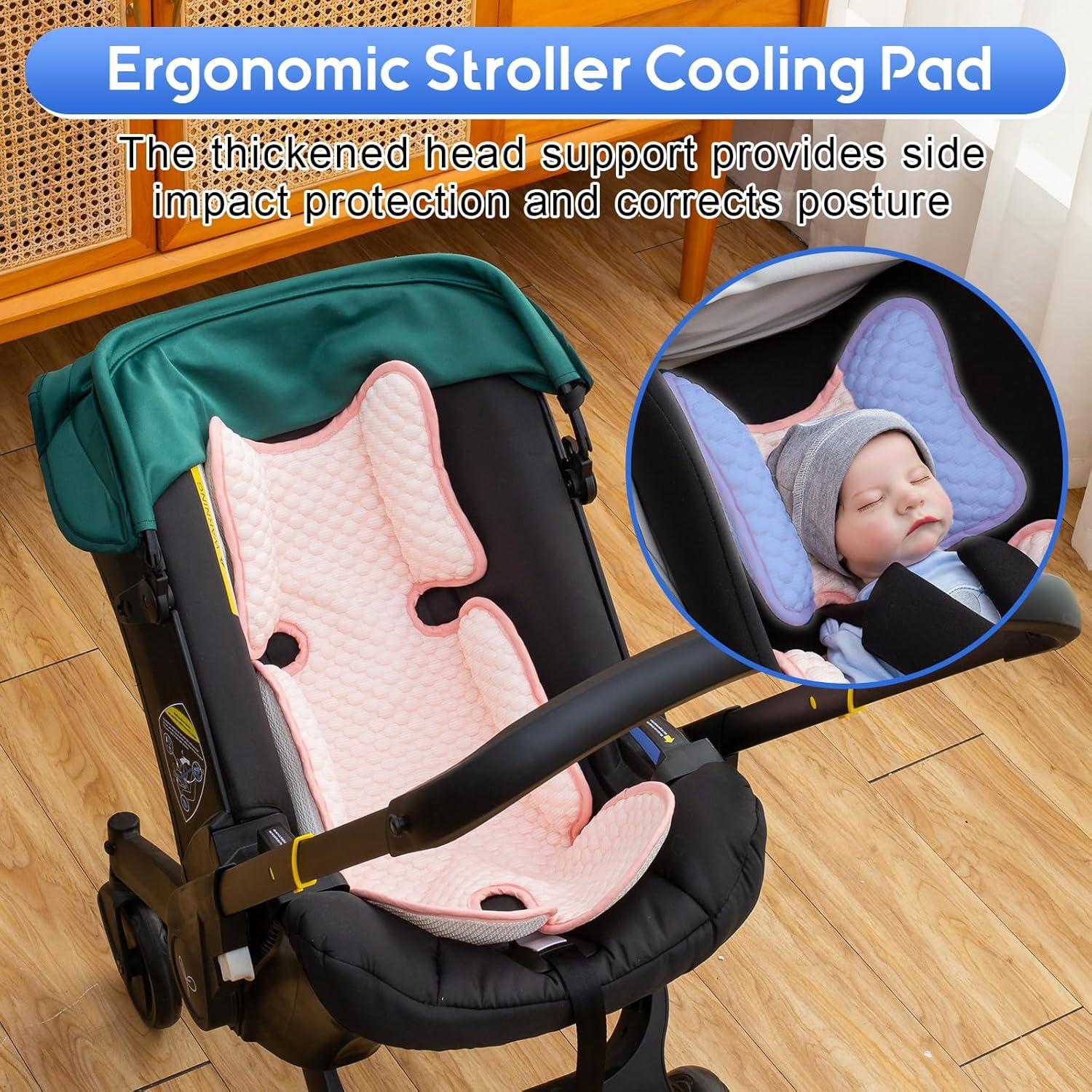 Almohadilla Enfriadora Kaseeous para Asiento de Auto Bebé Rosa